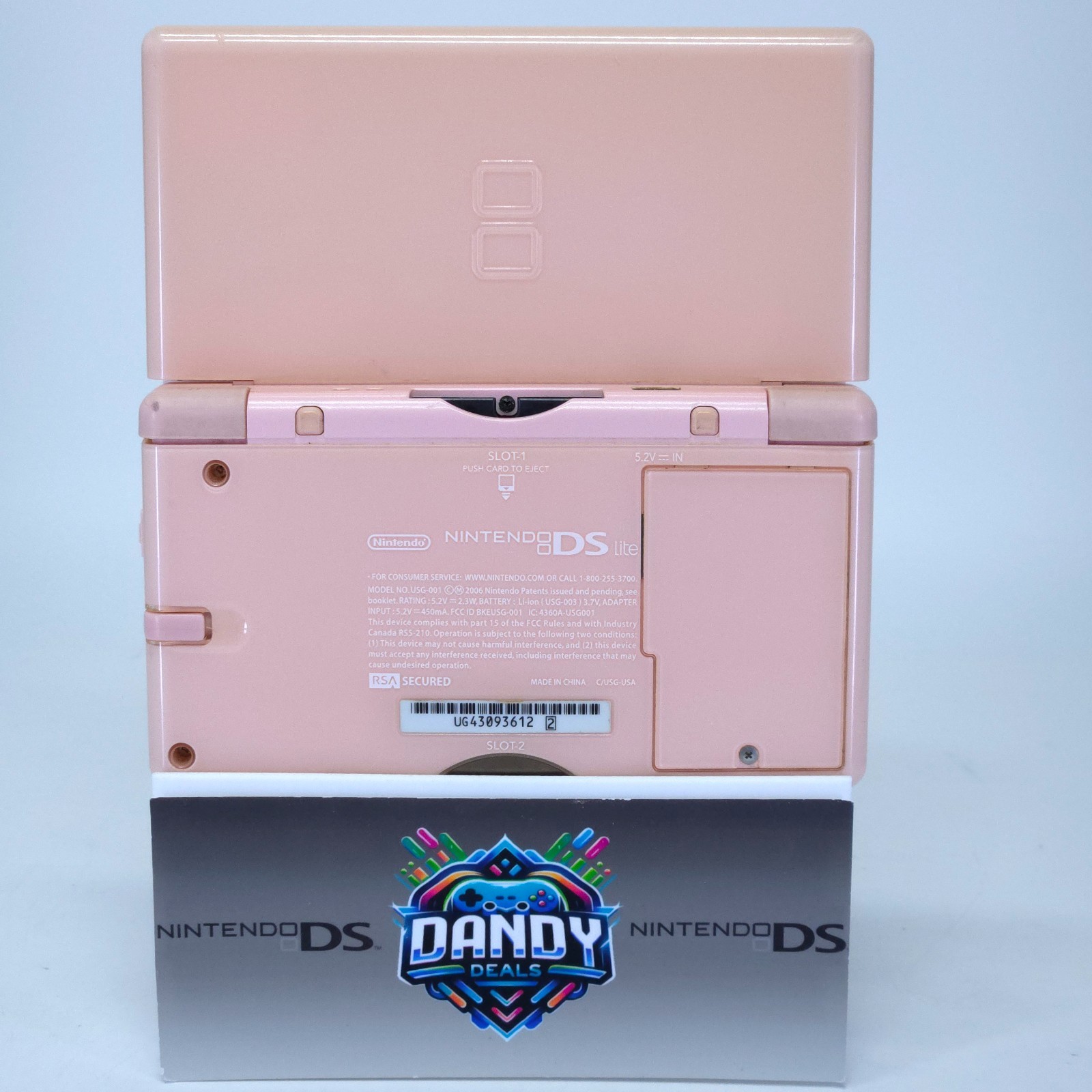 DS Lite Console Nintendo System Pink W/ Charger + Stylus | Usg-001 Tested