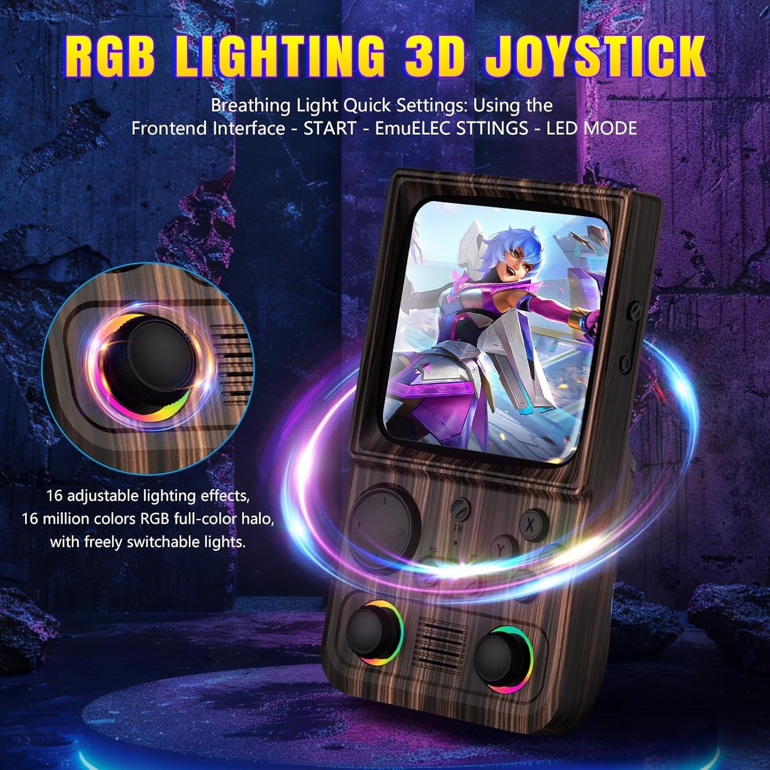 R36T MAX Upgraded Retro Handheld Game Console with 4000mAh Battery, 4.0» IPS Sc