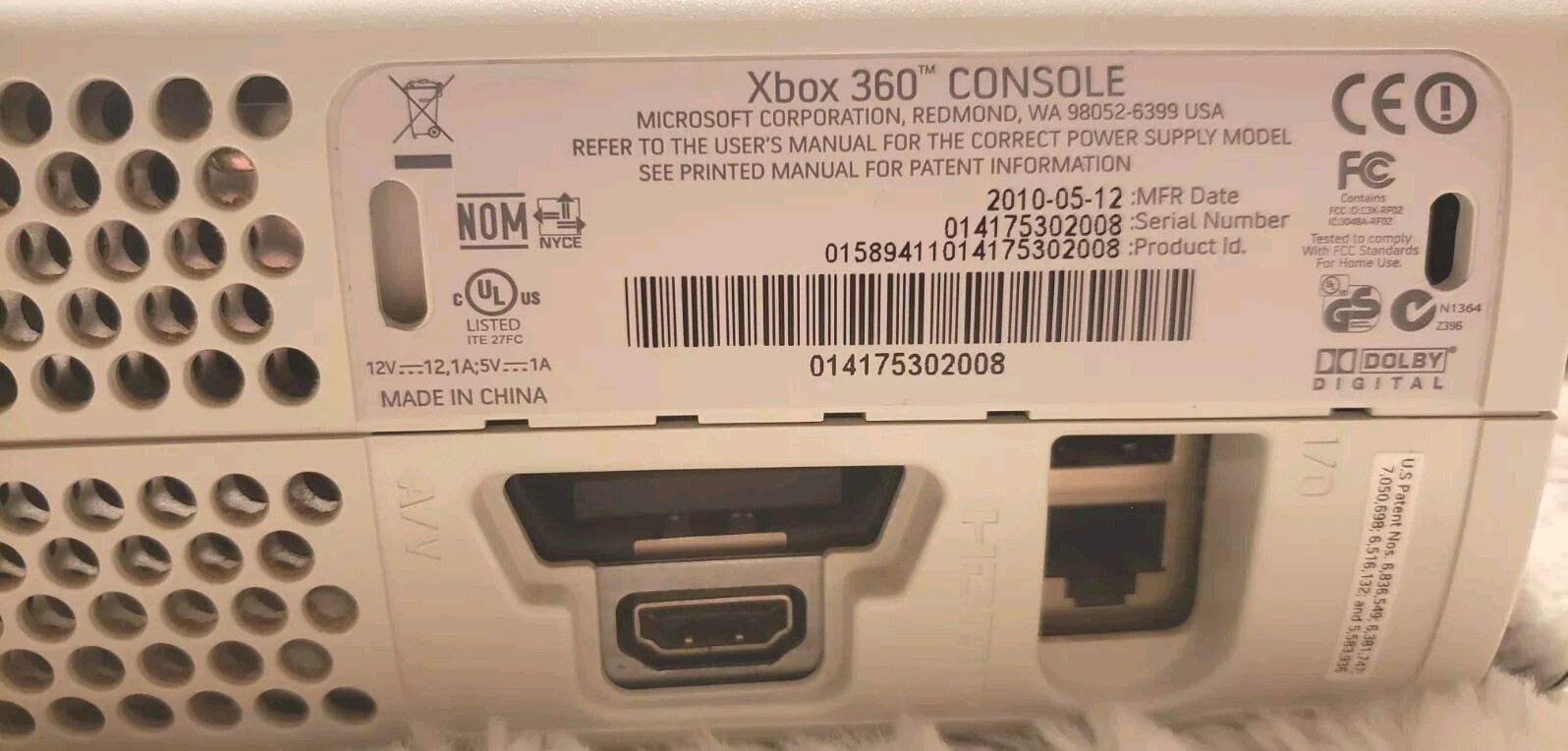 Microsoft Xbox 360 Core Matte White Console HDMI w/Controller