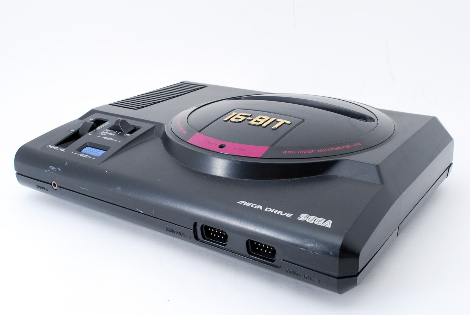 Sega Genesis Mega Drive MD Console HAA-2510 Black w/Out Run Set Tested Japan JP