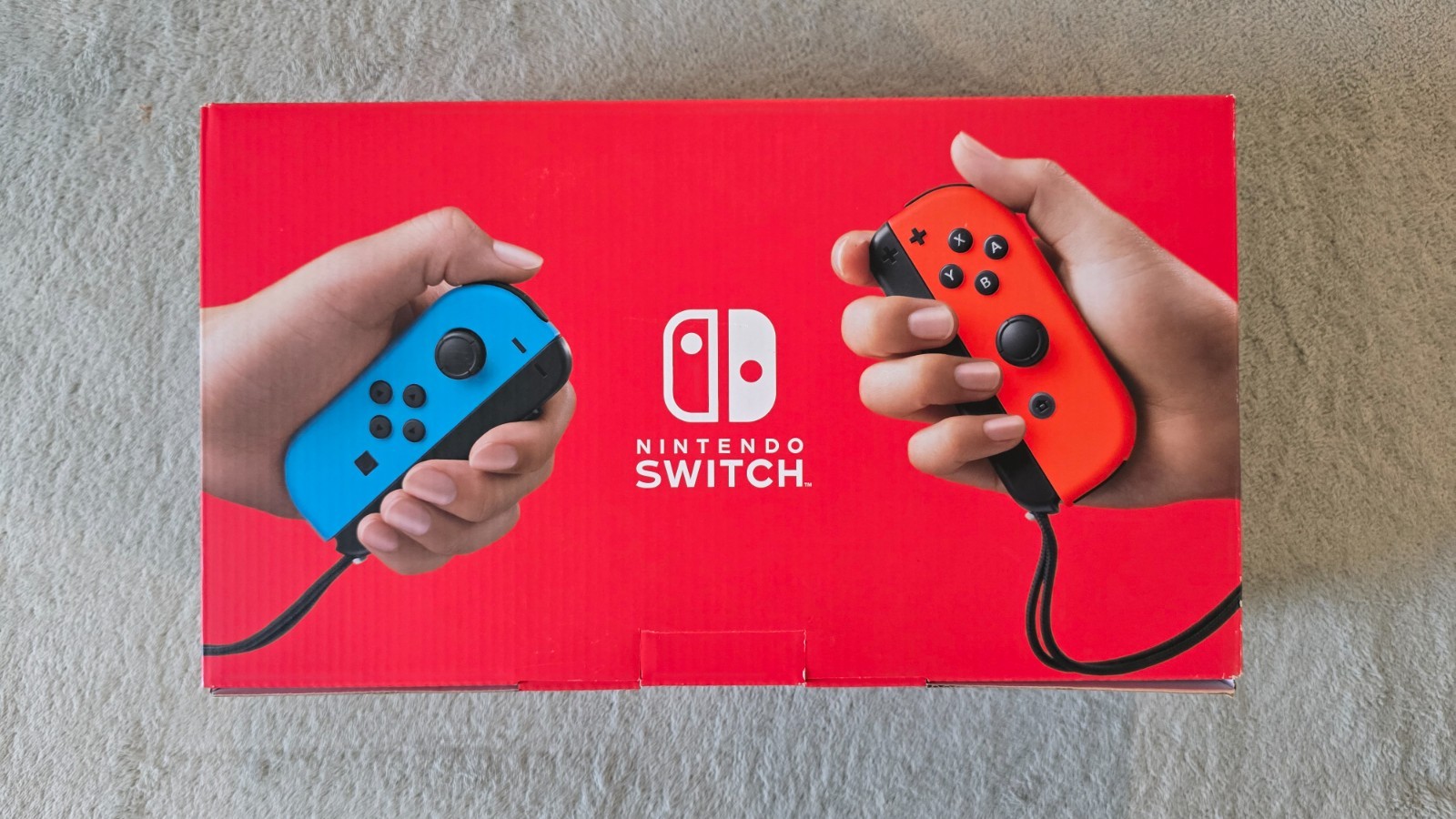~ Nintendo Switch Console Neon Blue + Red Joy-Cons 32GB ORIGINAL OWNER Complete