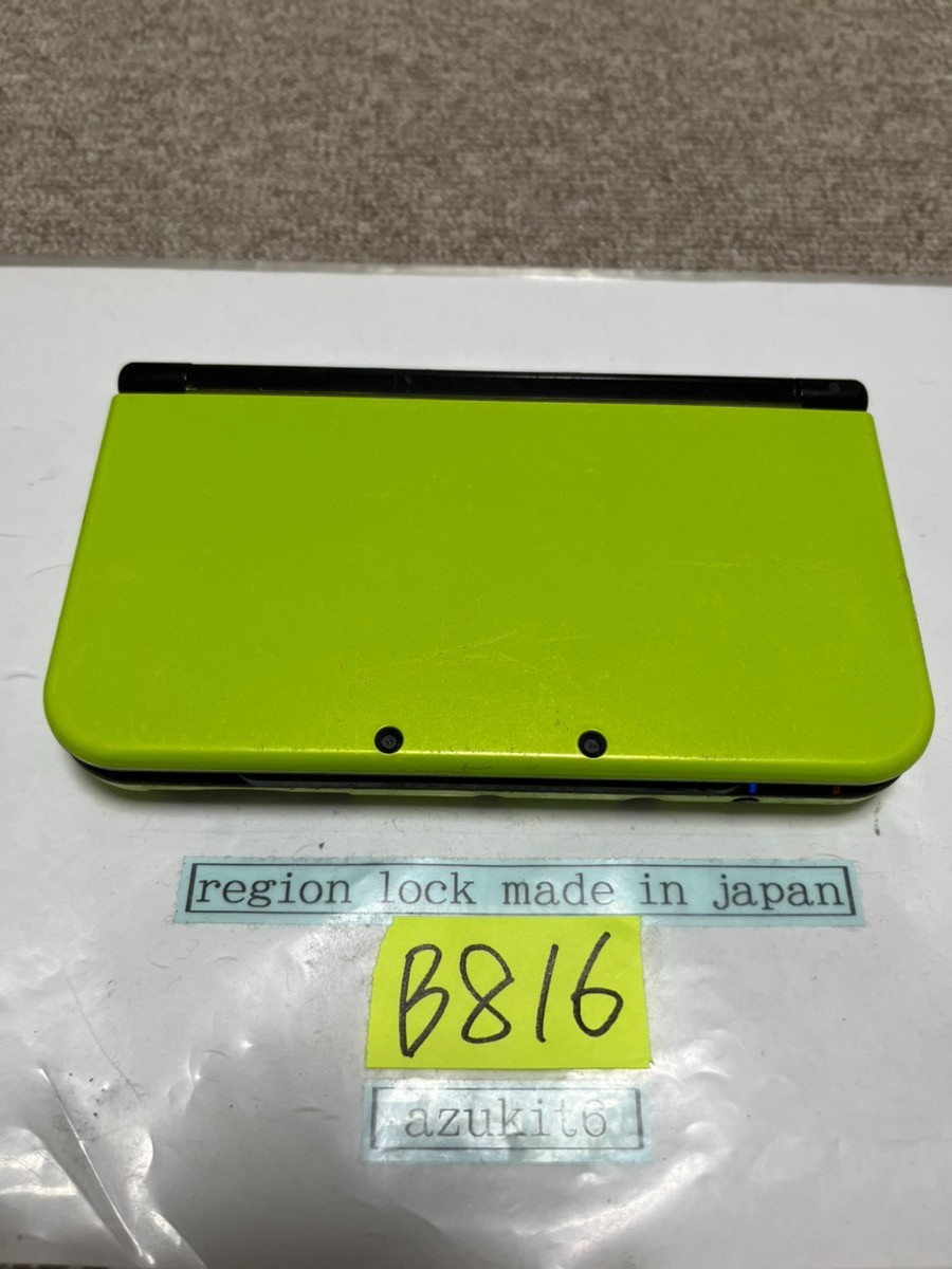 New Nintendo 3DS XL LL Black Lime Console region Japanese B816