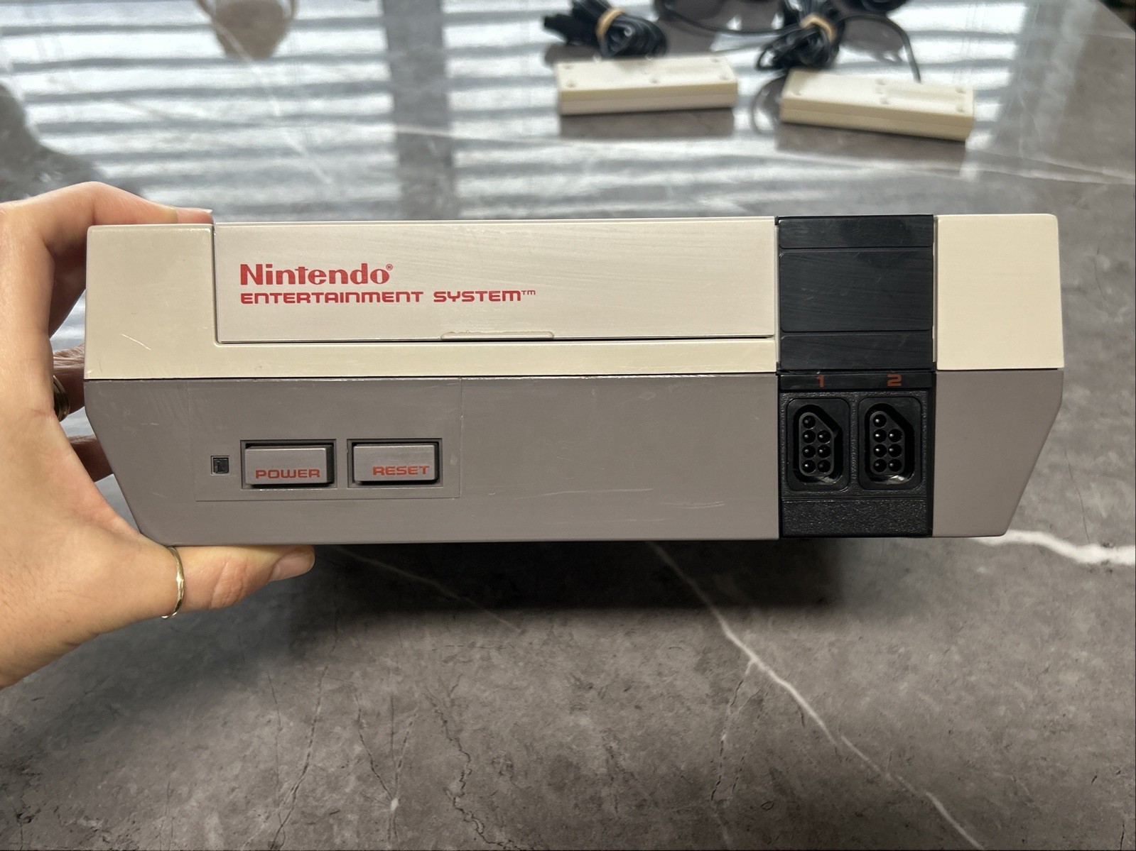 Nintendo NES Action Set Home Console – White/Gray Wth 2 Controllers and Gun
