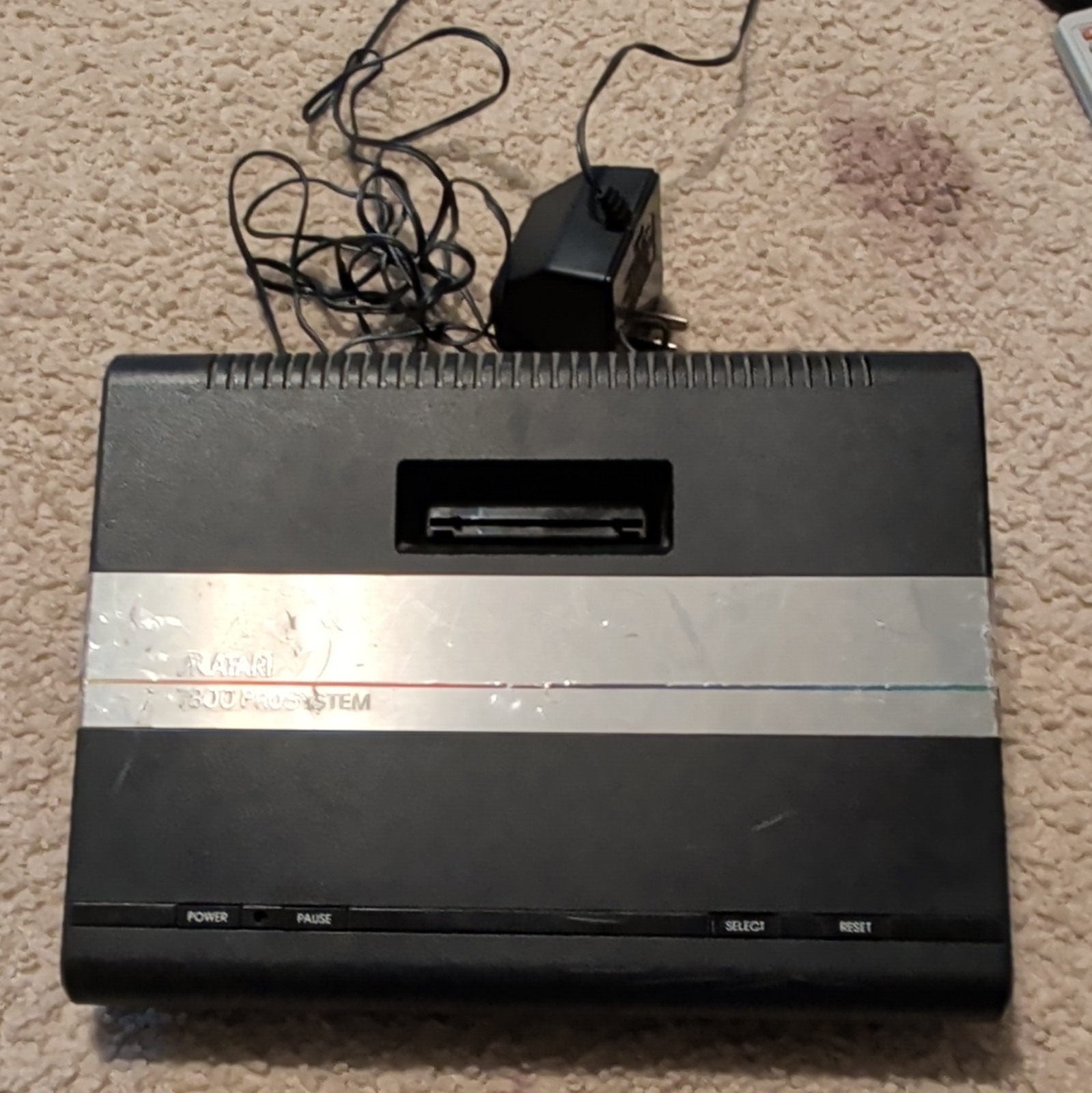 Atari 7800 ProSystem Home Video Game Console Black/Silver w/ Power Adapter