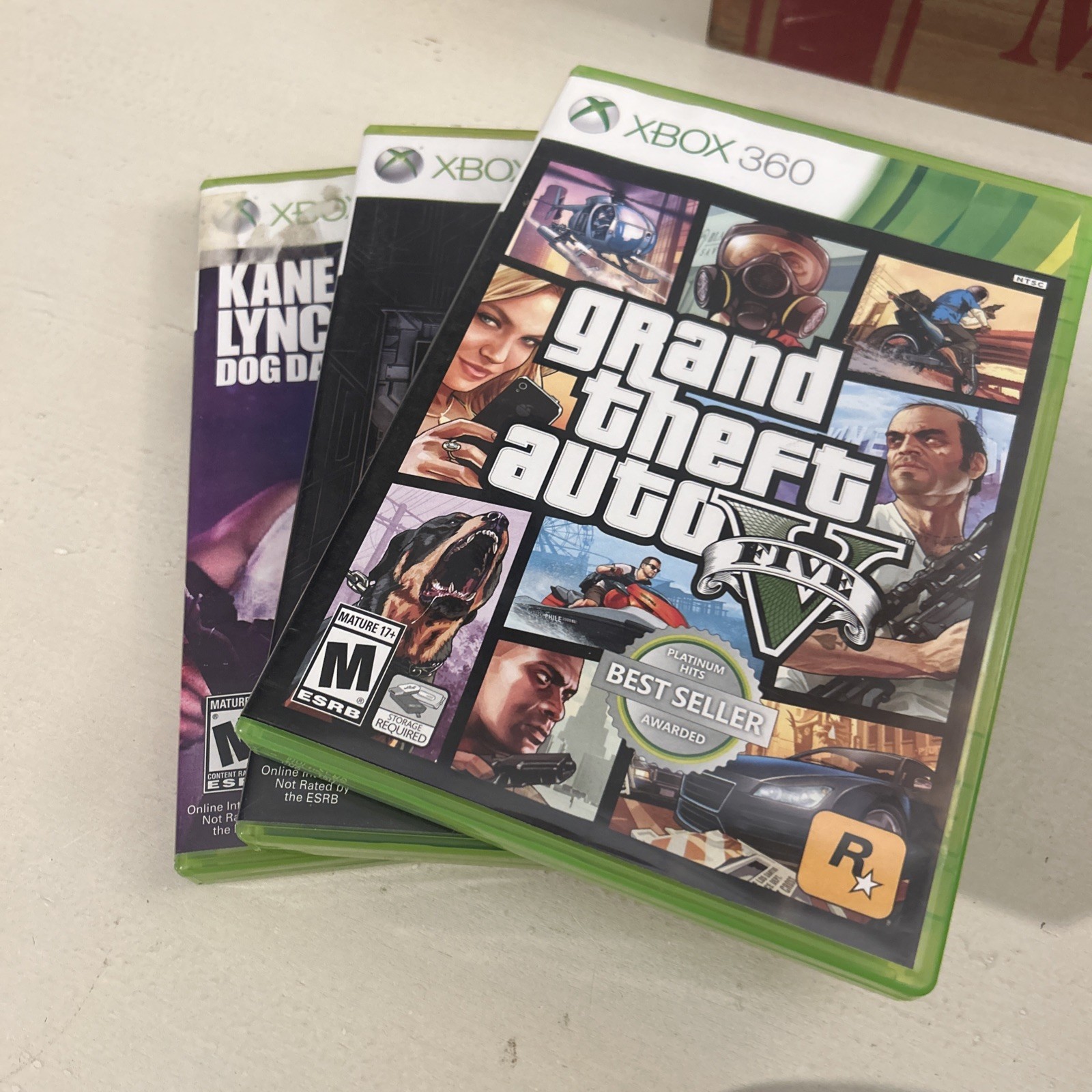 Xbox 360 S Slim Console Lot with three games one controller Controller Tested