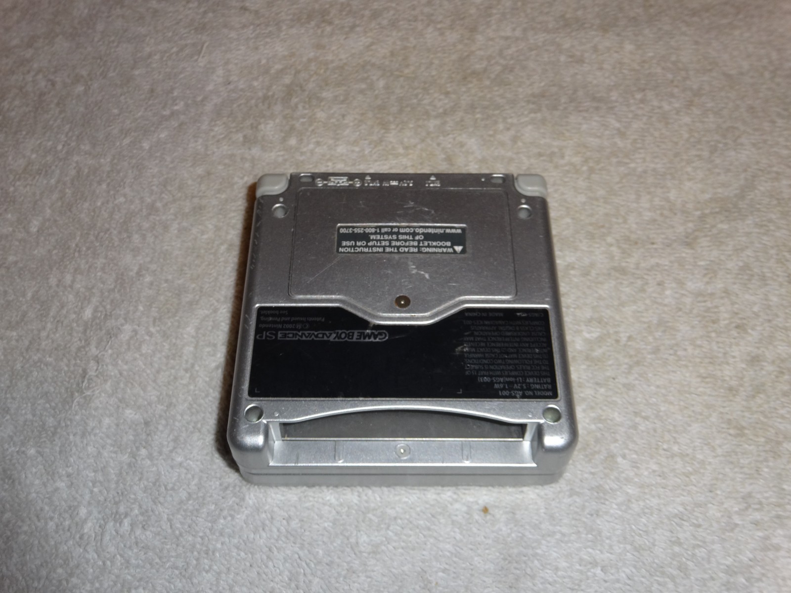 LOT OF 2 Nintendo Gameboy Advance SP bundle Metal Silver Handheld untested WOW!!