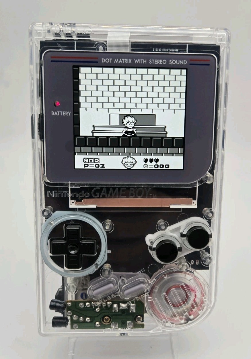 Restored Nintendo DMG GameBoy – New Shell – Laminated IPS Screen – New PCB Board