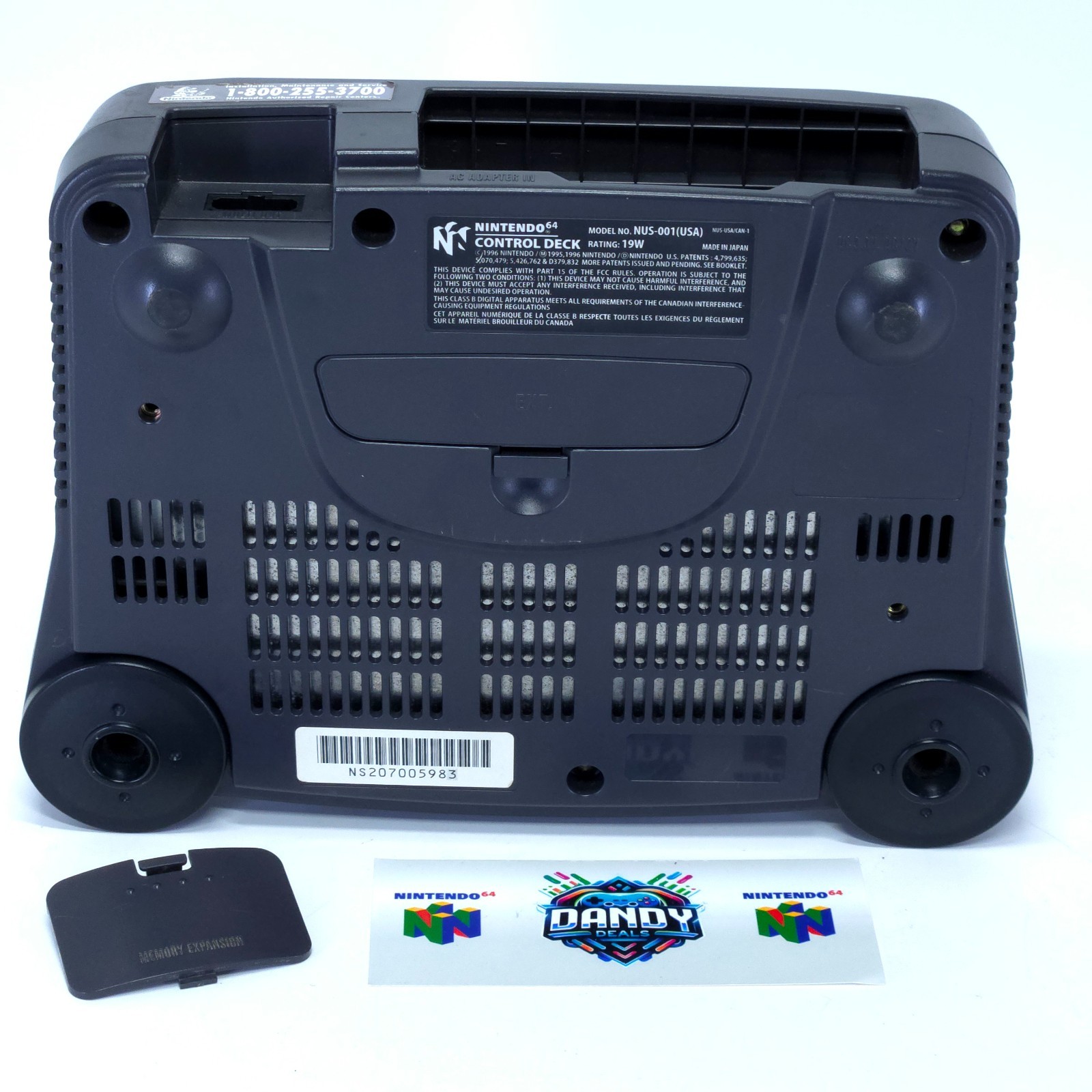 Nintendo 64 N64 Console System W/ Expansion Pak + 2 Controllers + All Cables