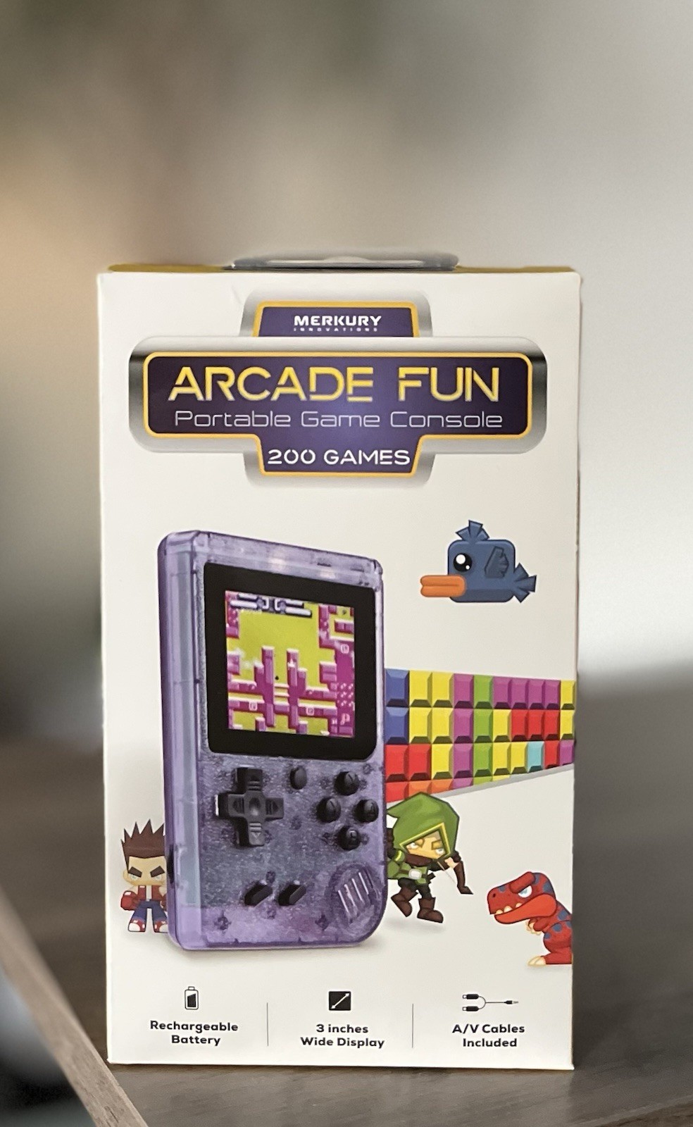 Merkury Innovations Clear Portable Handheld Console 200 Tetris Type Games Sealed