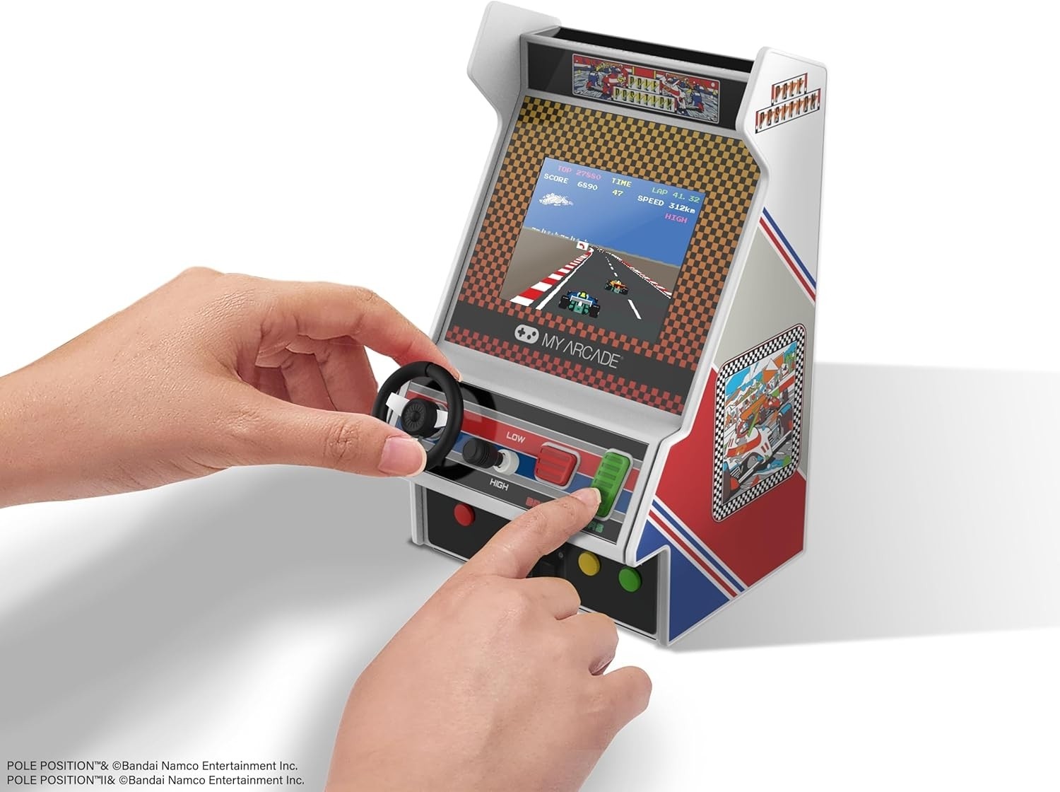 My Arcade Pole Position Racing Player Retro Mini Arcade Console 2 Games DGUNL702