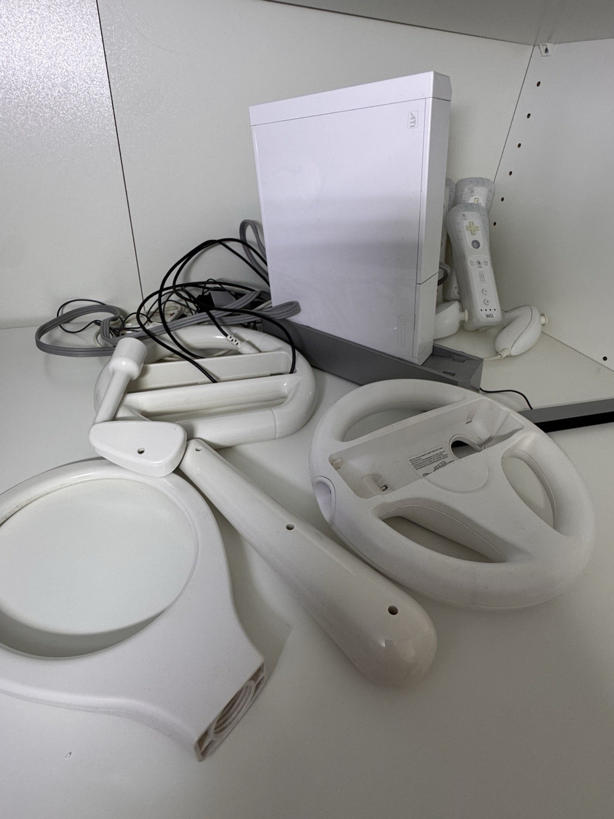 Nintendo Wii White Console Bundle | 3 Remotes, 2 Nunchuks, Accessories