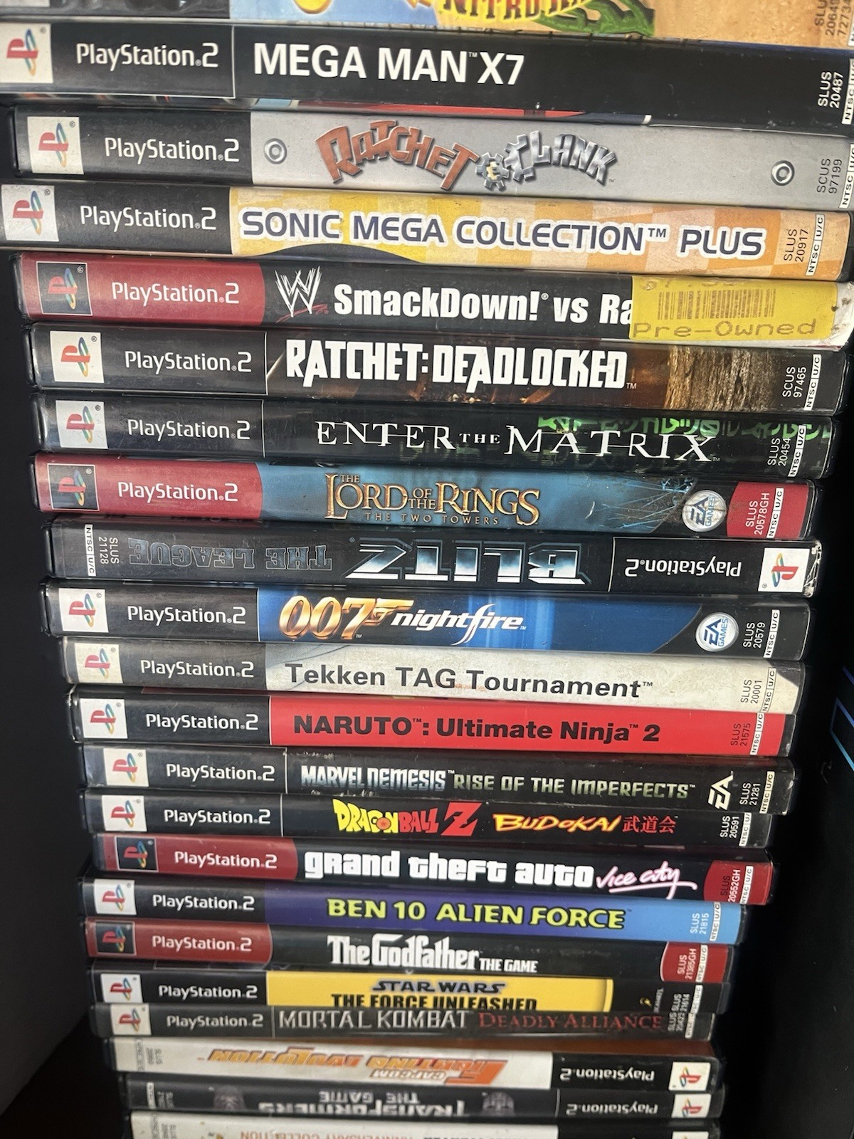 Sony PlayStation 2 Fat Console PS2 Bundle with Over 20 Games/ No Controllers