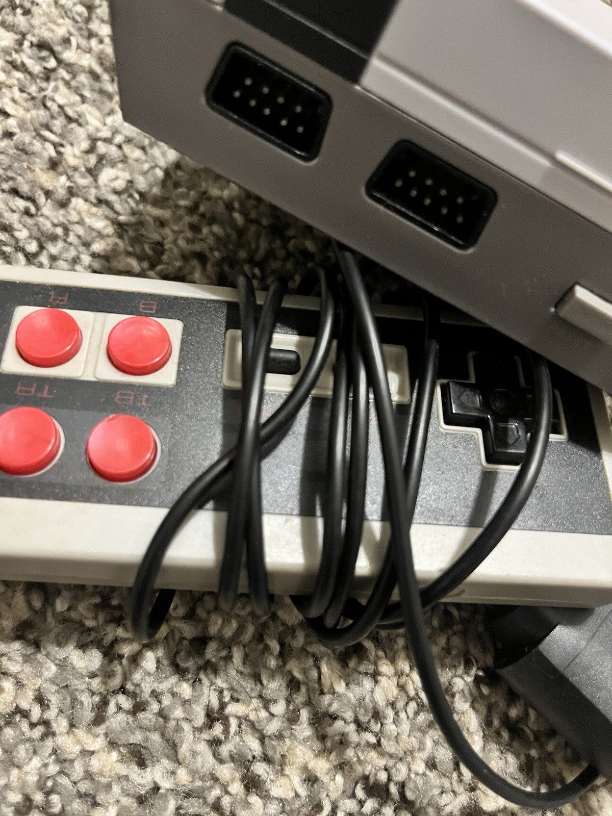 Entertainment System Home Console Wired Gray Black Red with 2 Controllers