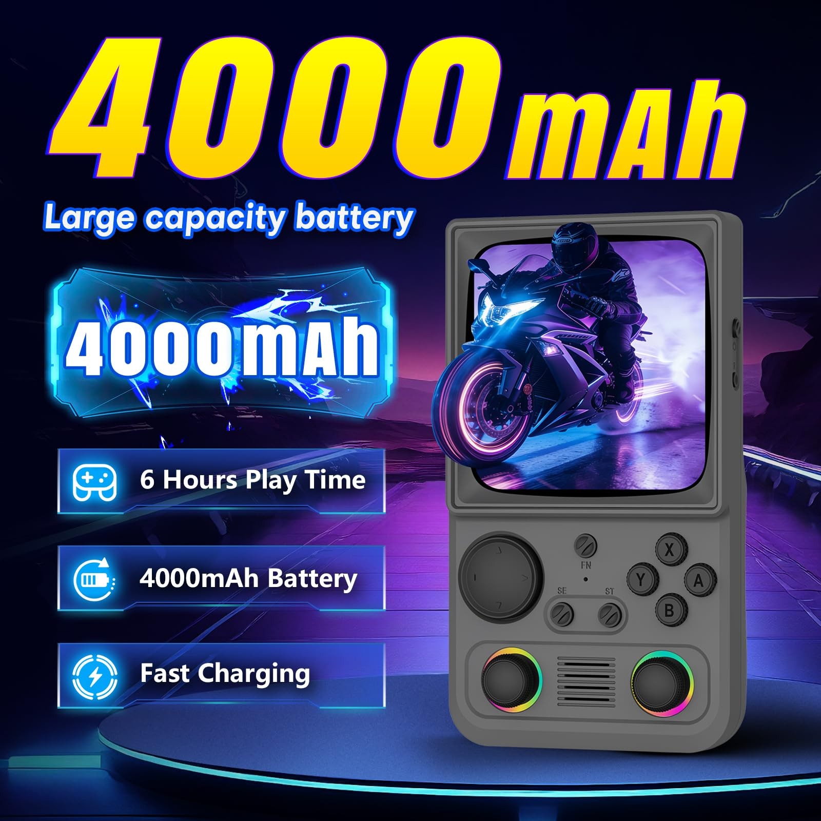 R36TMAX Upgraded Retro Handheld Game Console with 4000mAh Battery, 4.0» IPS …