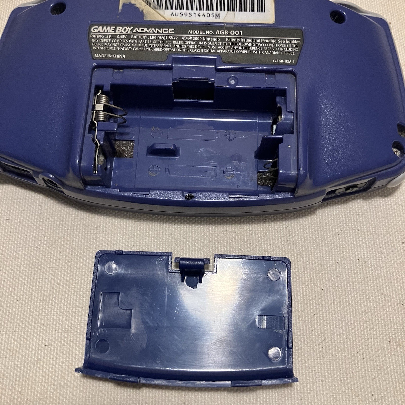 Nintendo Gameboy Advance Handheld Console AGB-001 Indigo Bundle 18 Games & More