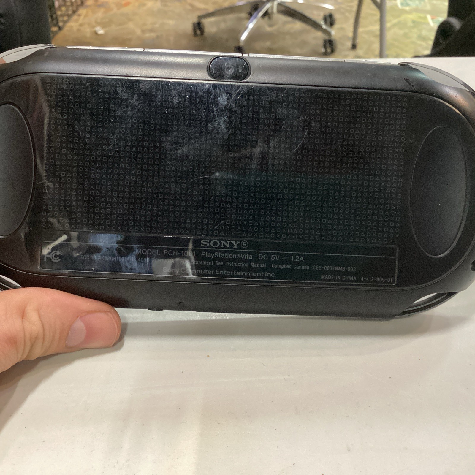 Sony PlayStation Vita PCH-1001 Black Handheld System With Cards And A Carry Case