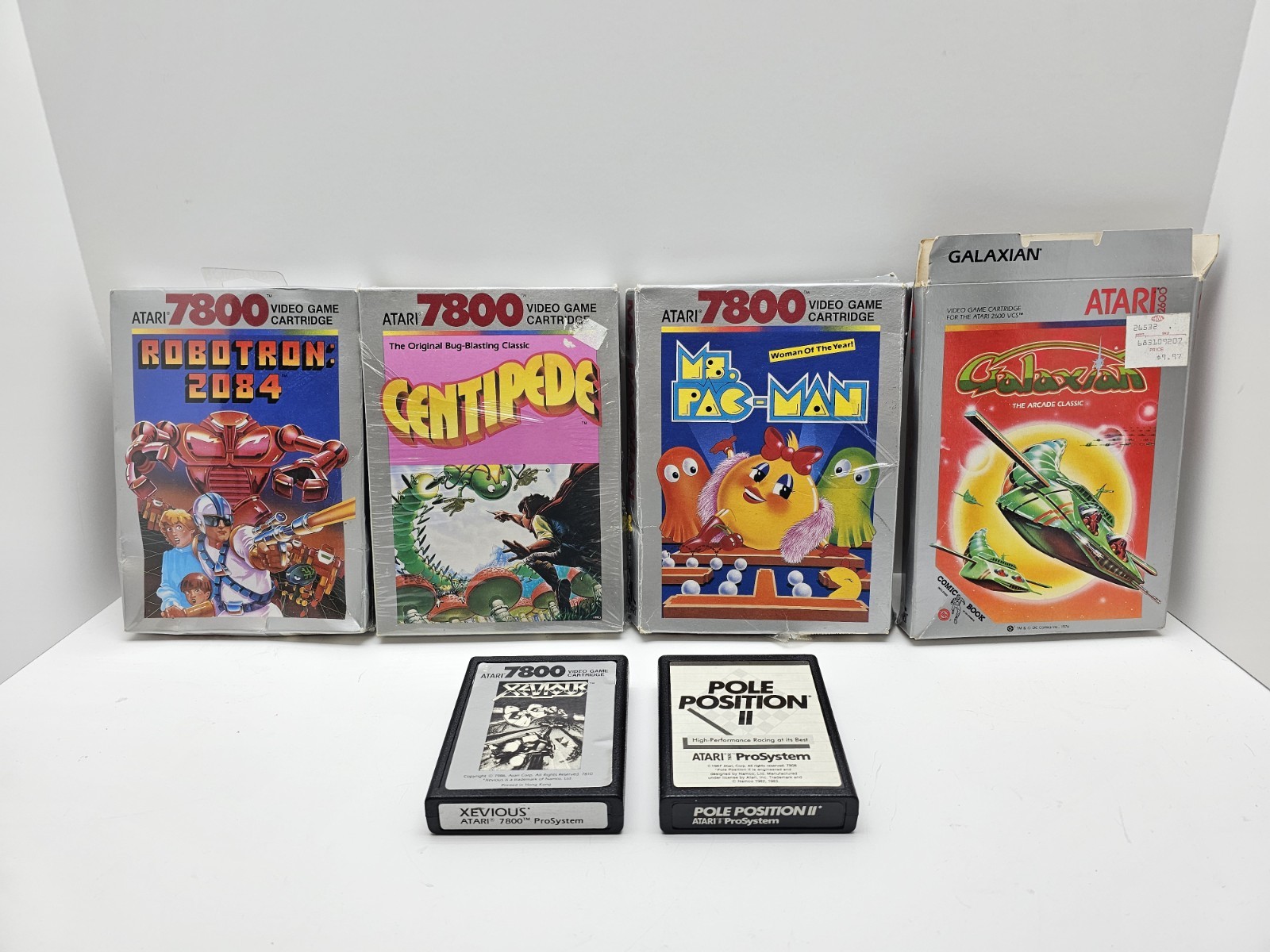 Atari 7800 Video Game Console w/ 2 Controllers And 5 Games *Read Description*