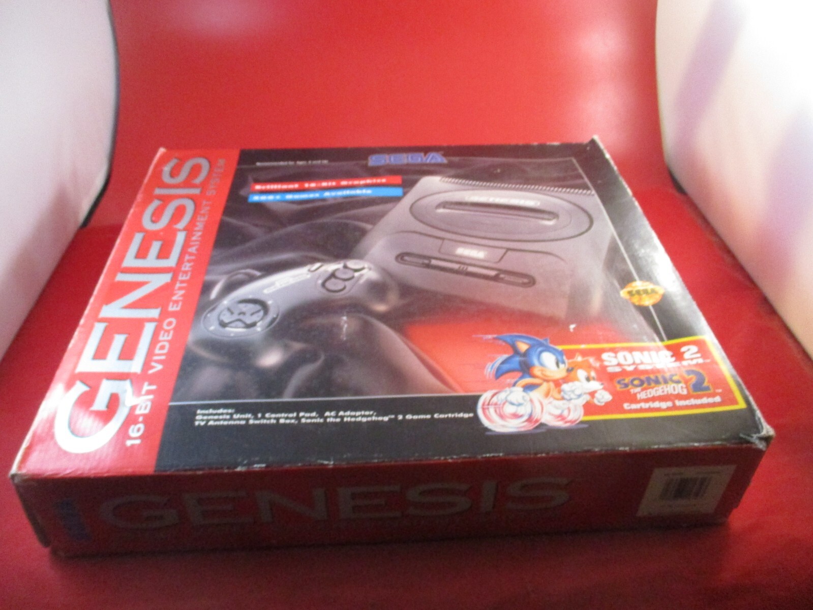 Sega Genesis Model 2 Console Box Controller Cord Sonic Hedgehog 2 System Manual