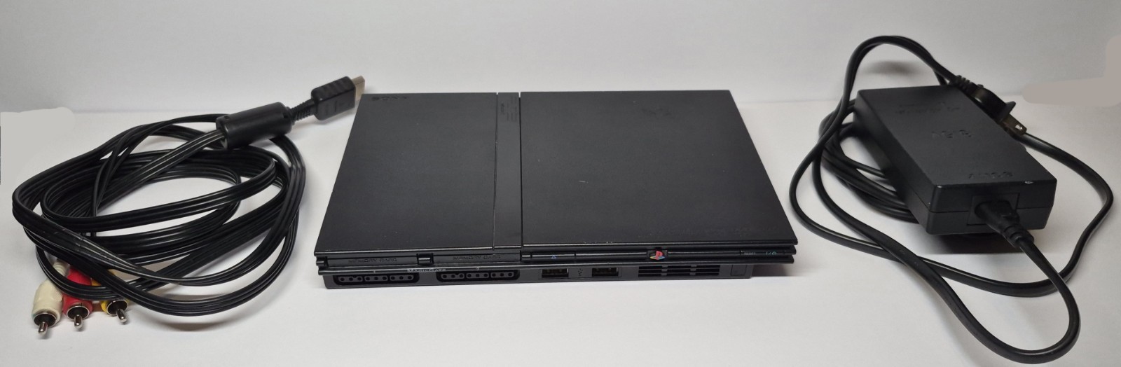*tested+working-dead CMOS* PS2 Slim SCPH-77001 console, power supply and AV wire