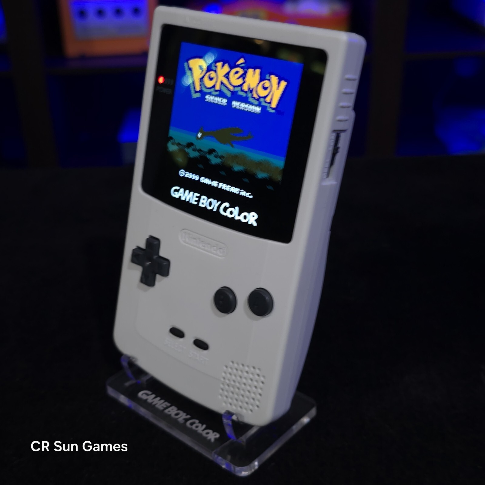 Grey Gameboy Color Console OLED Touch Screen GBC Game Boy