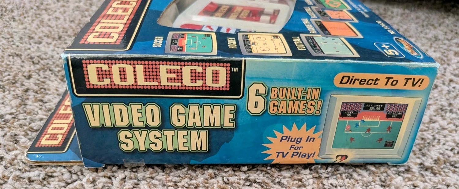 2005 Coleco Plug & Play-Video Game System 6 Built-In Games! Open box- Working!