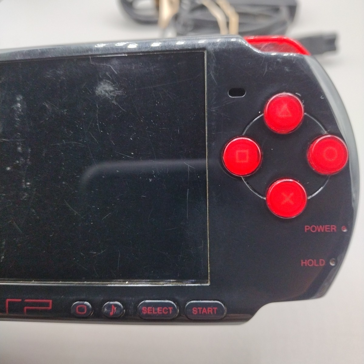 Sony PSP 3001 God of War Red & Black Handheld System w/ Charger Tested Works