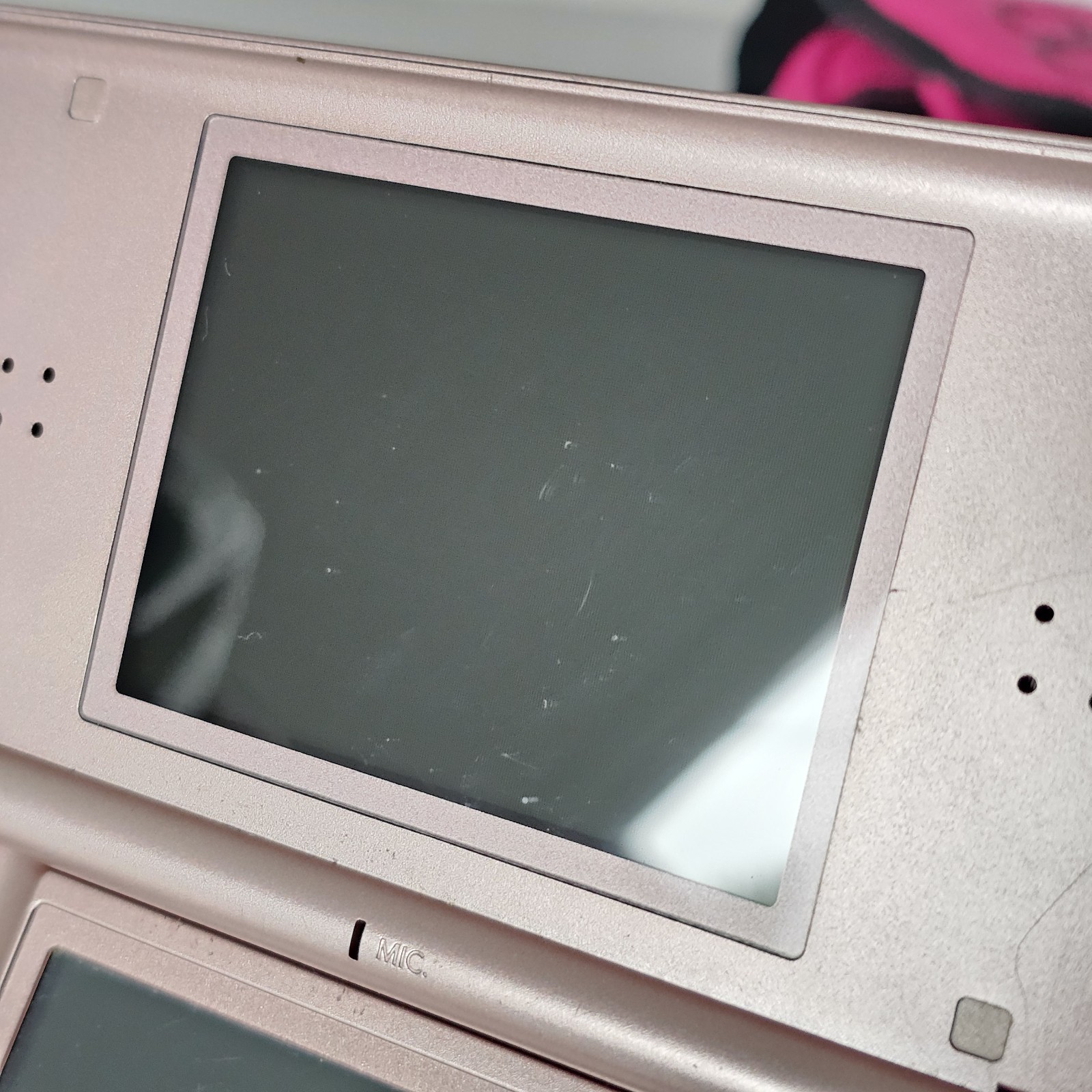 Nintendo DS Lite Metallic Rose Pink Handheld Console Model USG-001 – 2006