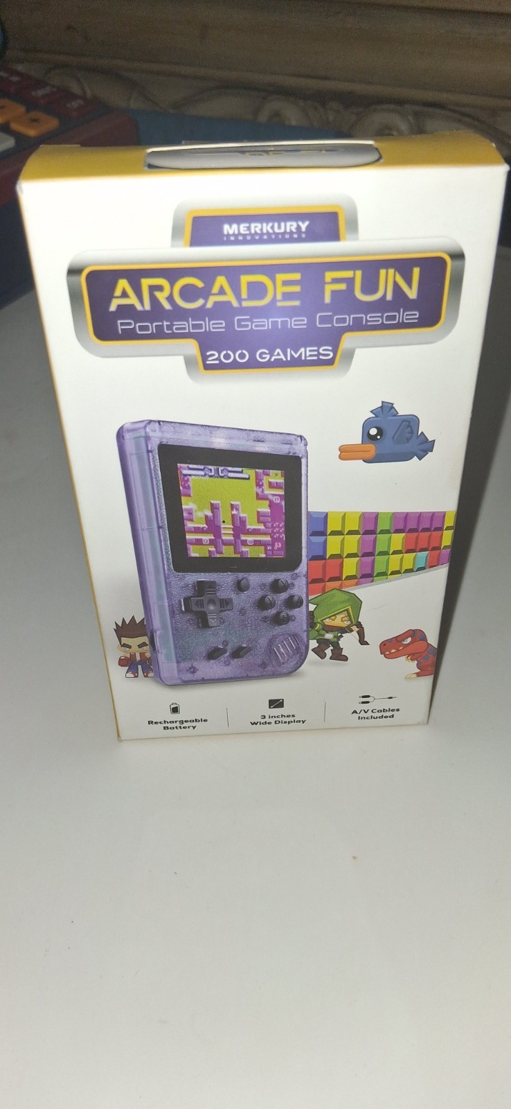 Merkury Innovations Arcade Fun Portable Console 200 Games Rechargeable