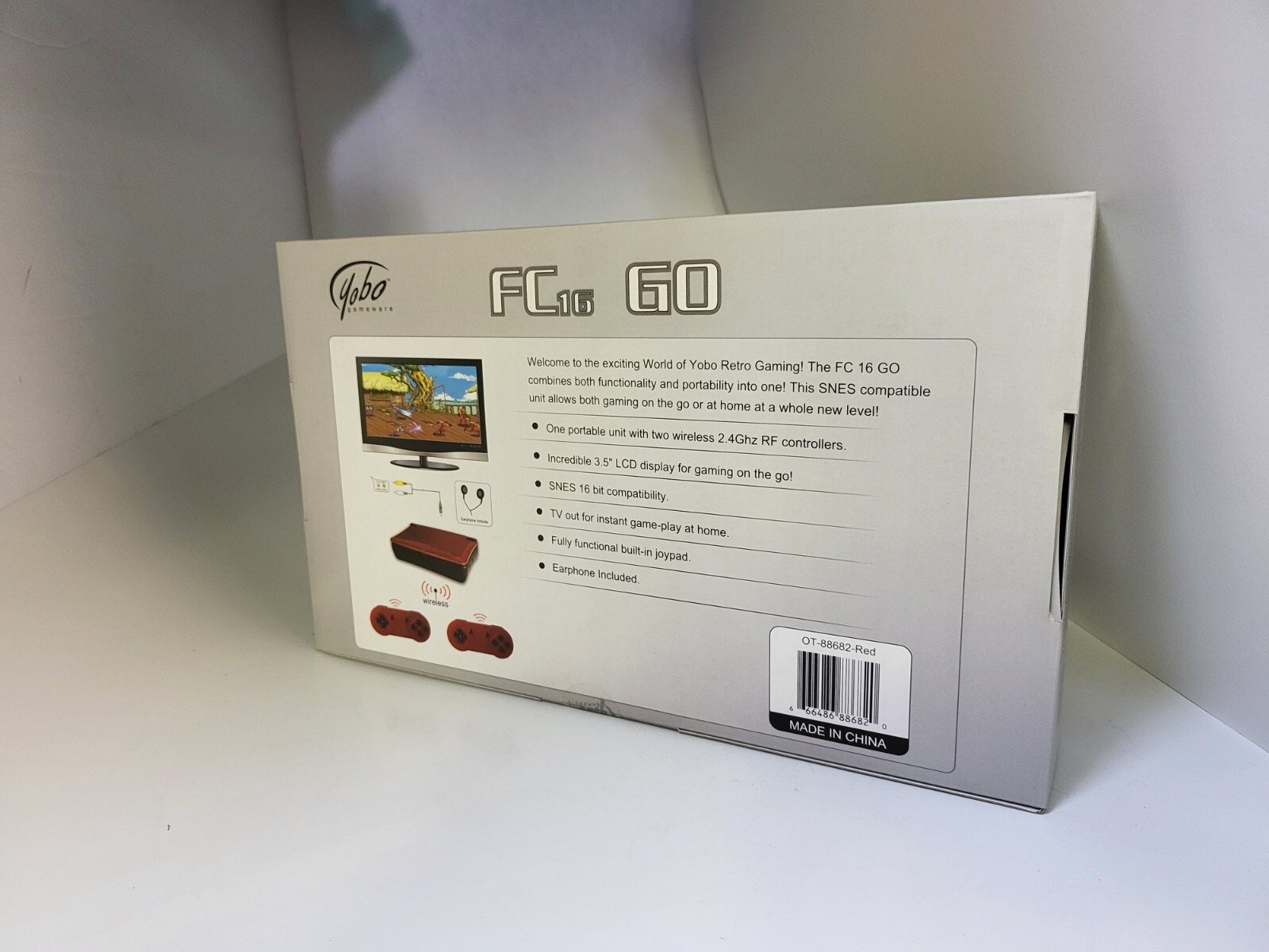 NEW Yobo RED FC-16 GO Handheld & Home Game System for SNES Super Nintendo