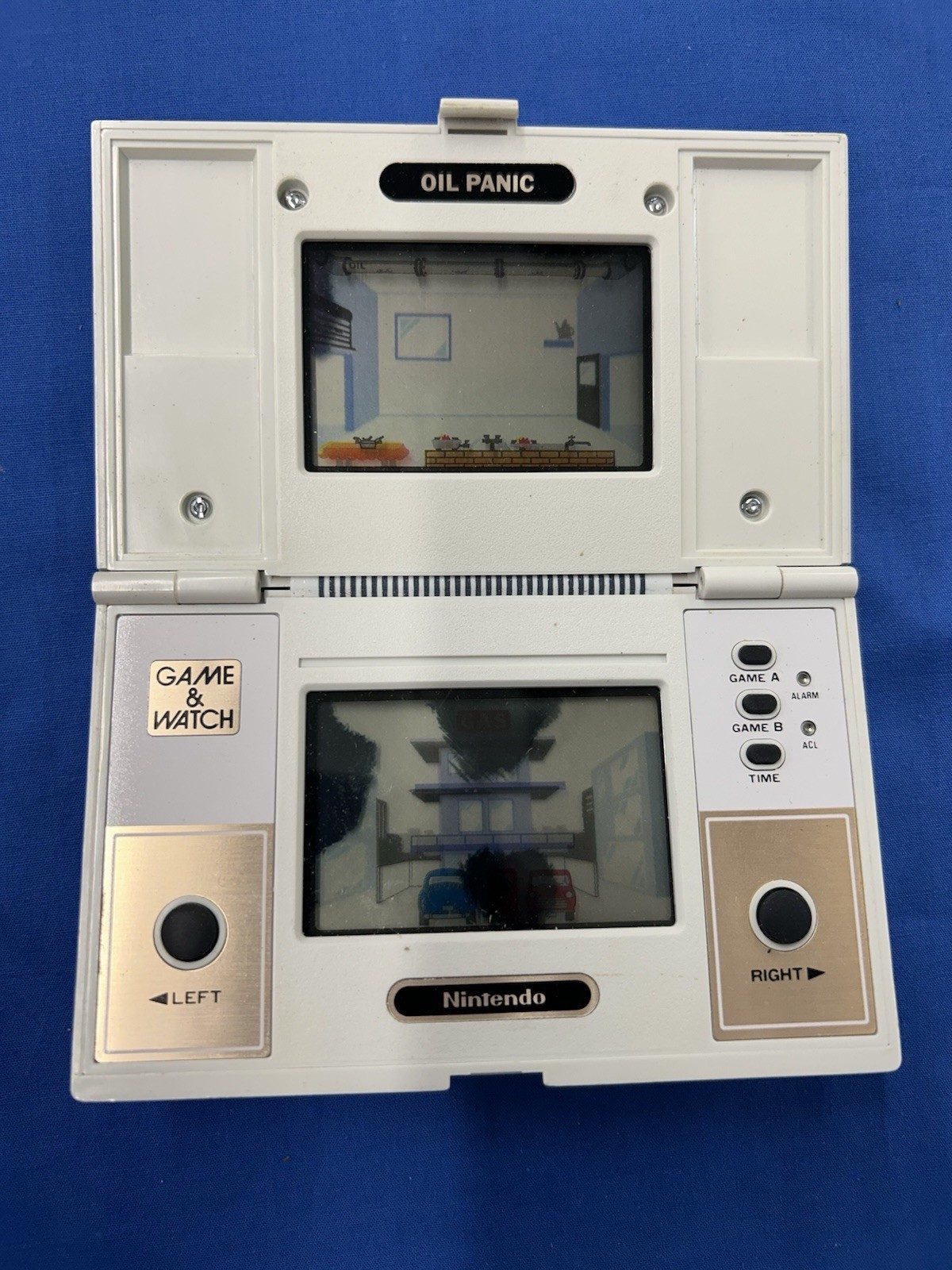 Nintendo Oil Panic Game & Watch OP-51 Handheld System 1982 Untested LCD Leak