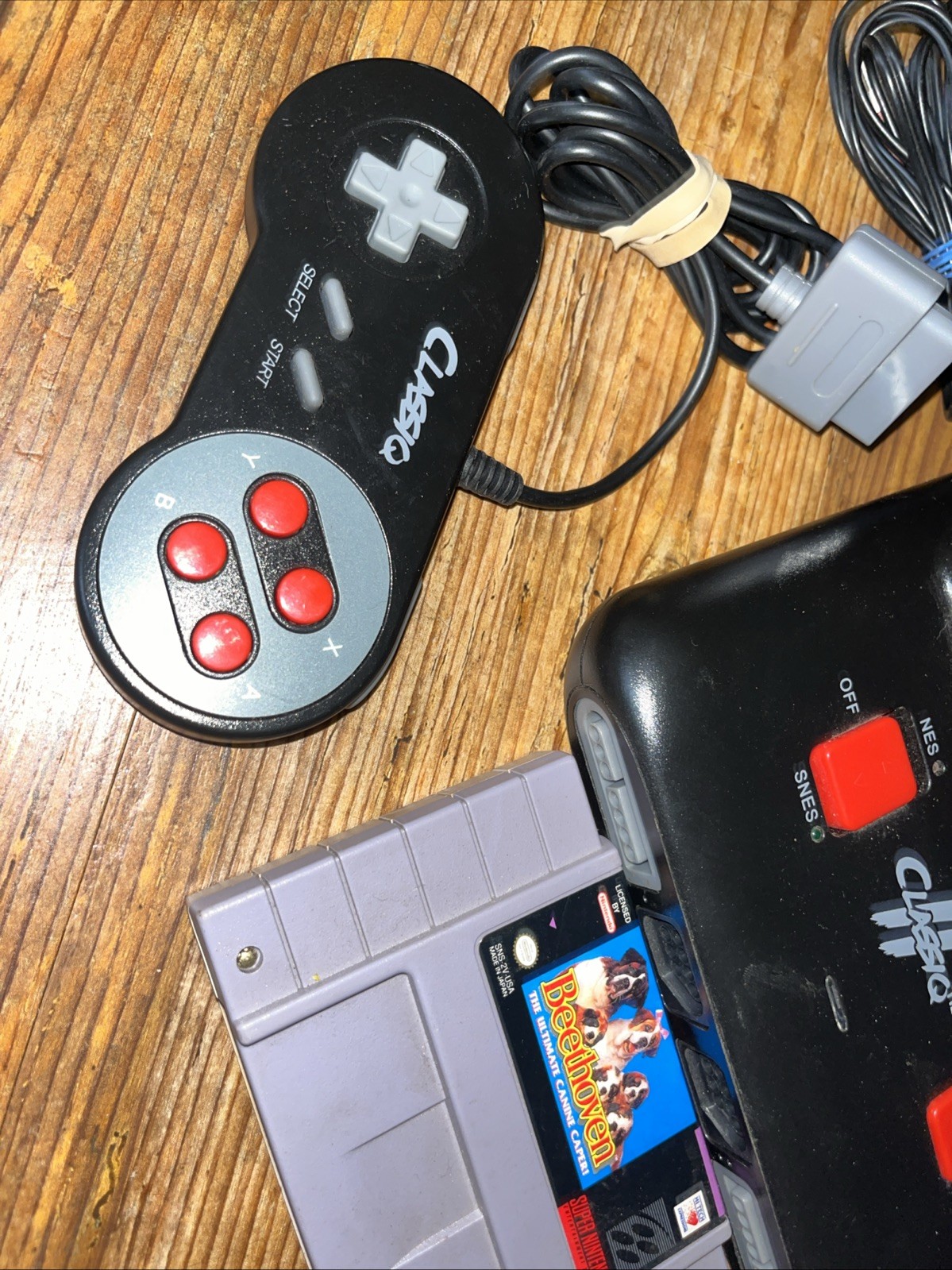 Classiq 2 HD 720p Twin Video Game System Black/Red for SNES/NES