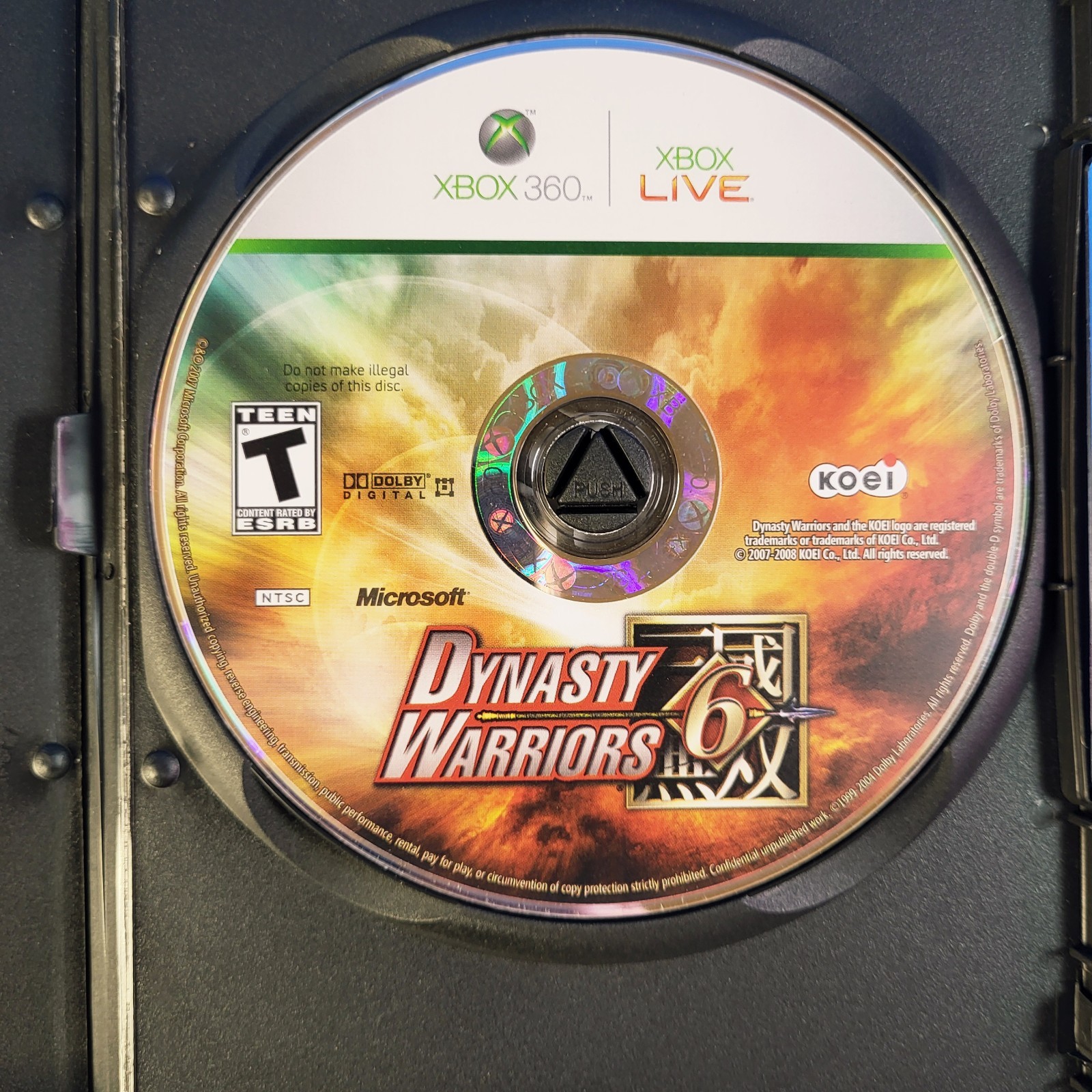 Microsoft Xbox 360 Tested Console Dynasty Warriors 6 Game HDMI Power Cord