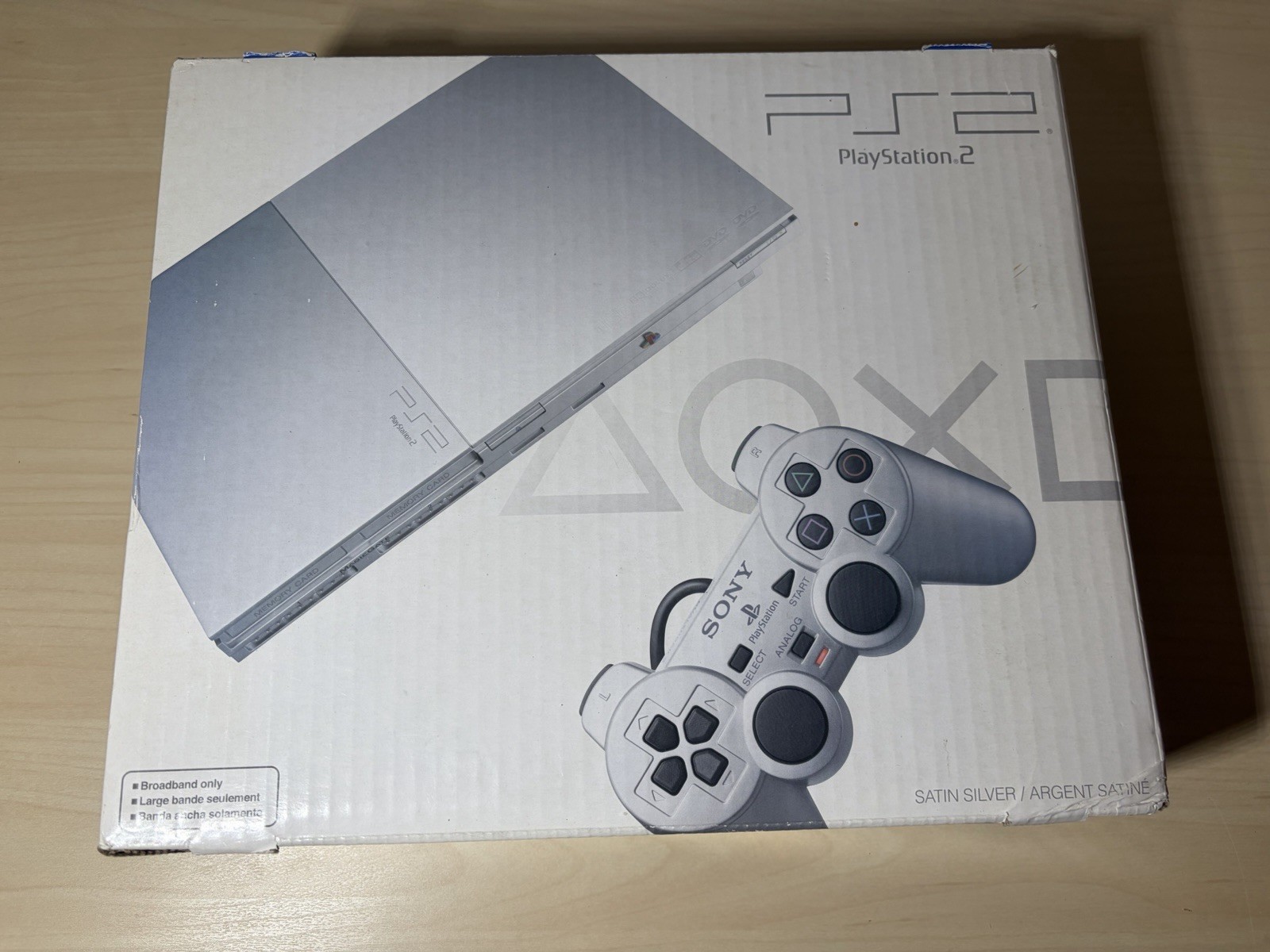 Sony PlayStation 2 PS2 Silver Slim Console In Box – SCPH-90001 – New Controller