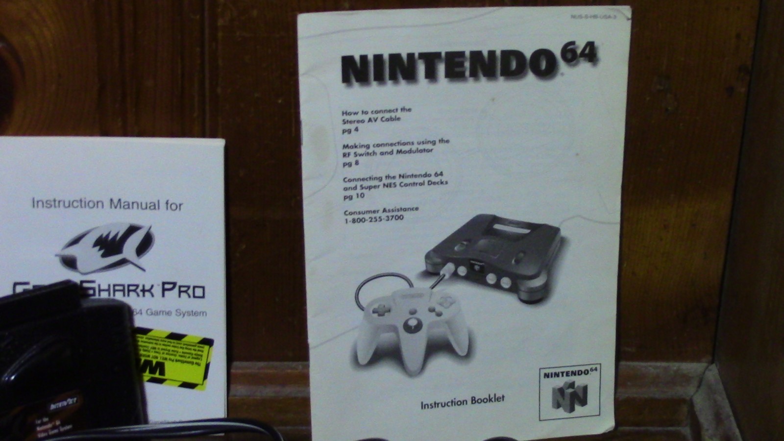 Nintendo 64 N64 Console with Expansion Pak & Peripherals & GameShark Pro