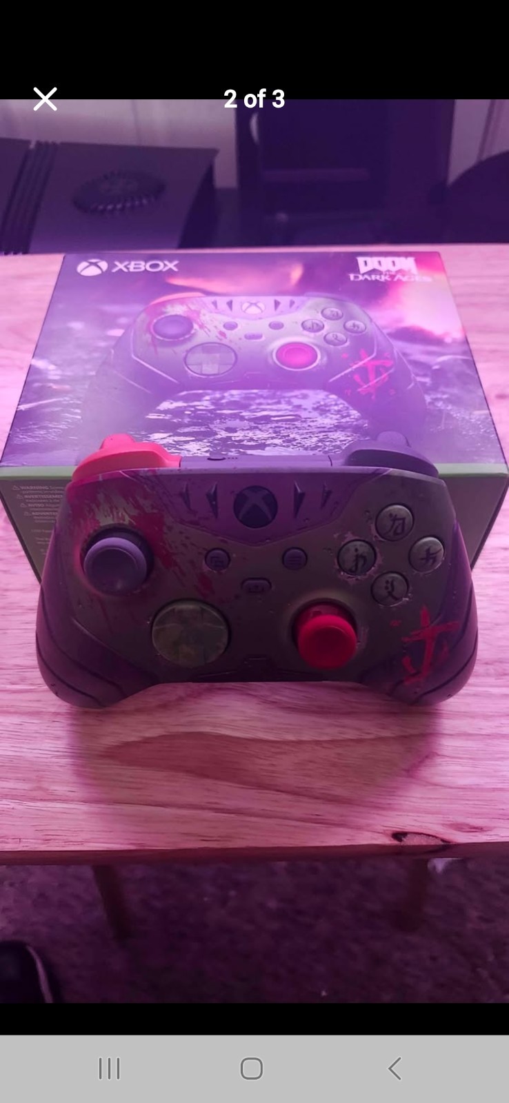 Xbox Series X Console with New Doom Dark Ages controller and 2TB expansion card