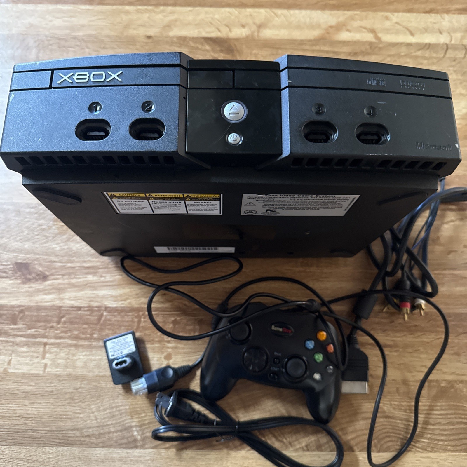 Microsoft Xbox Original Black Video Game Console Bundle