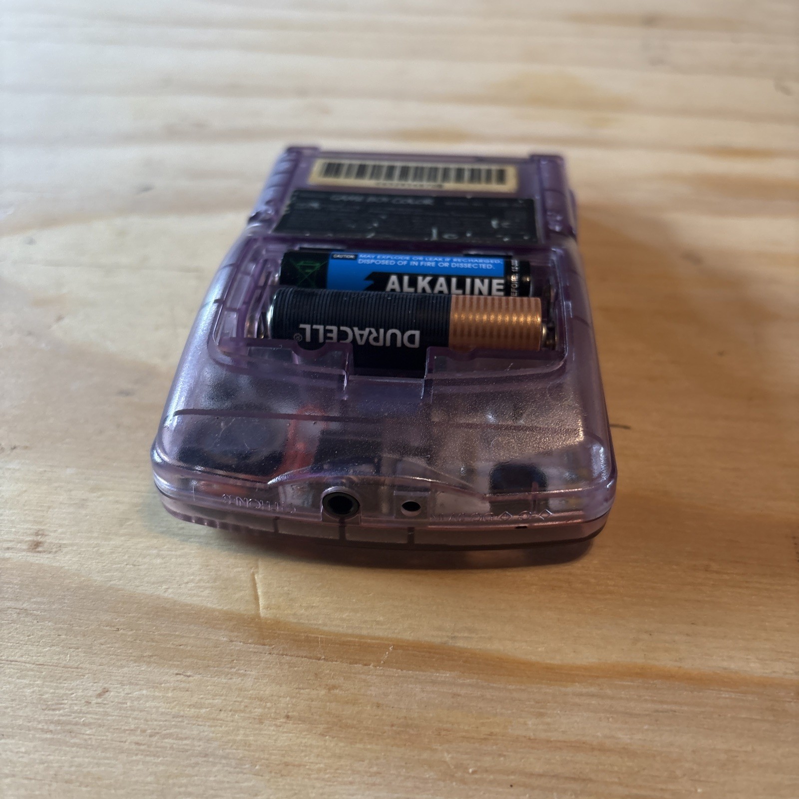 Nintendo Game Boy Color Purple Clear WORKING (no Battery Cover) Excellent Cond.