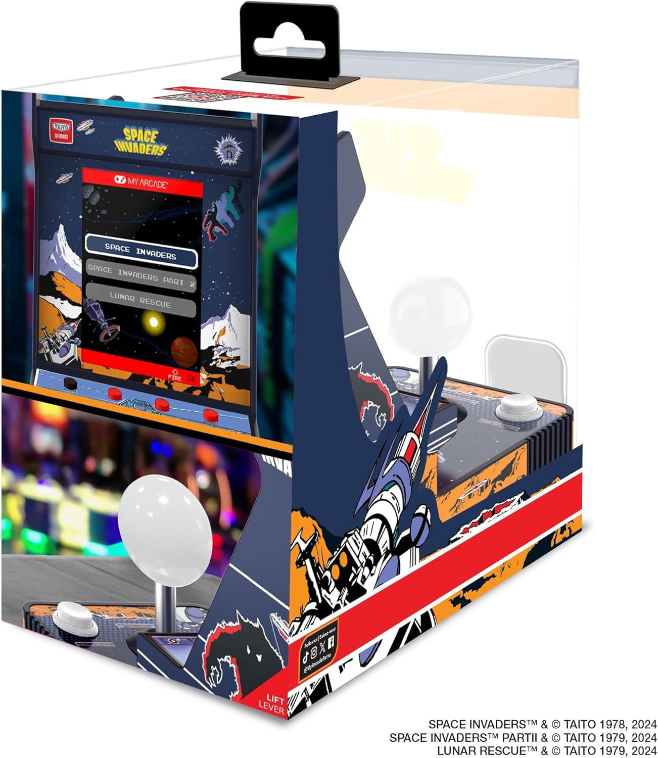 My Arcade Space Invaders Joystick Player: Official 3in1 Retro Gaming Console