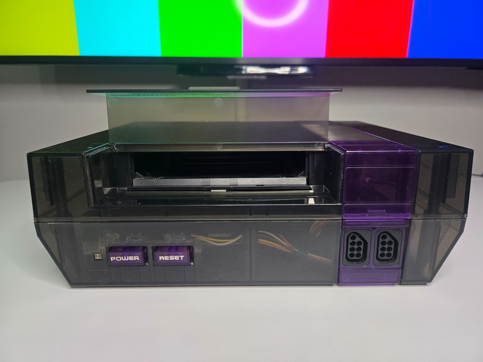 Clear Black / Purple Nintendo Entertainment System NES Console Games Bundle