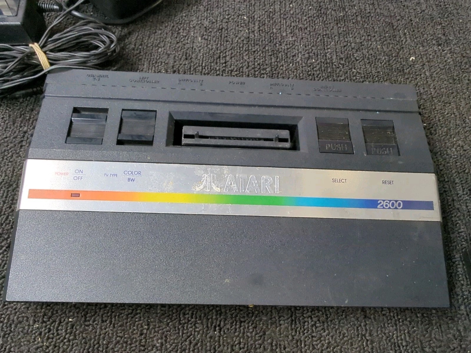 Atari 2600 Jr. Rainbow Console Bundle with 10 Games! Tested Works