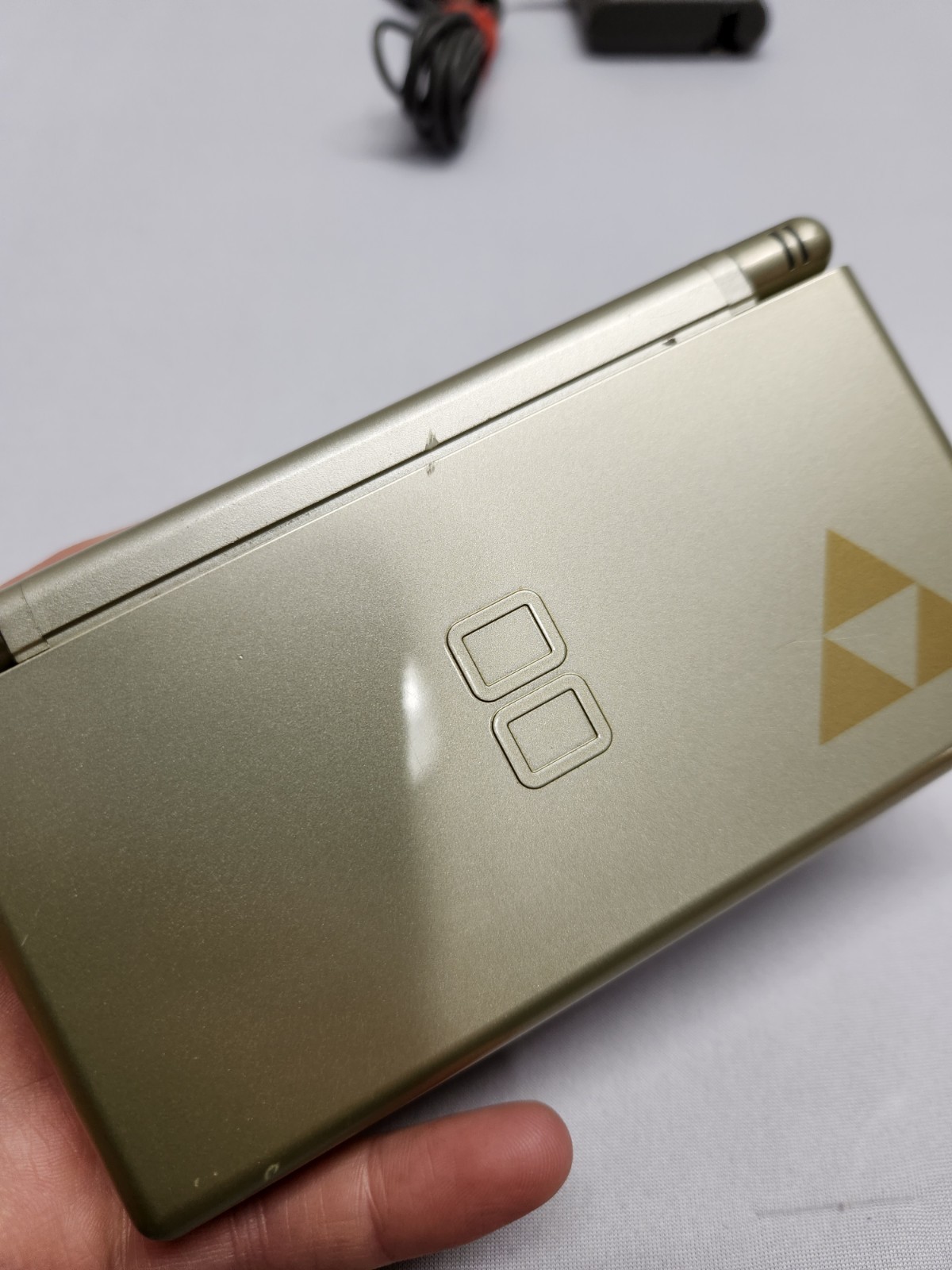 Nintendo DS Lite Gold Zelda Edition Handheld Console w/ Triforce Logo