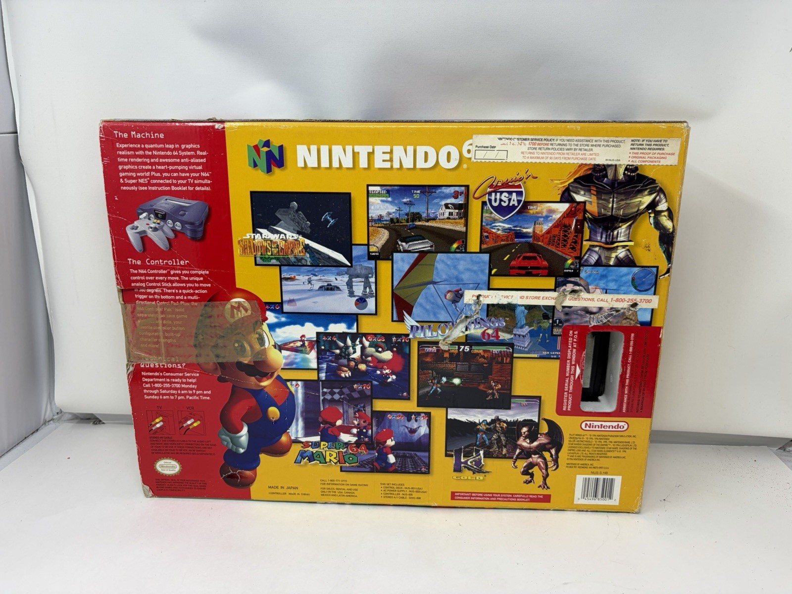 Nintendo 64 System N64 Console Charcoal Gray Tested Original Box