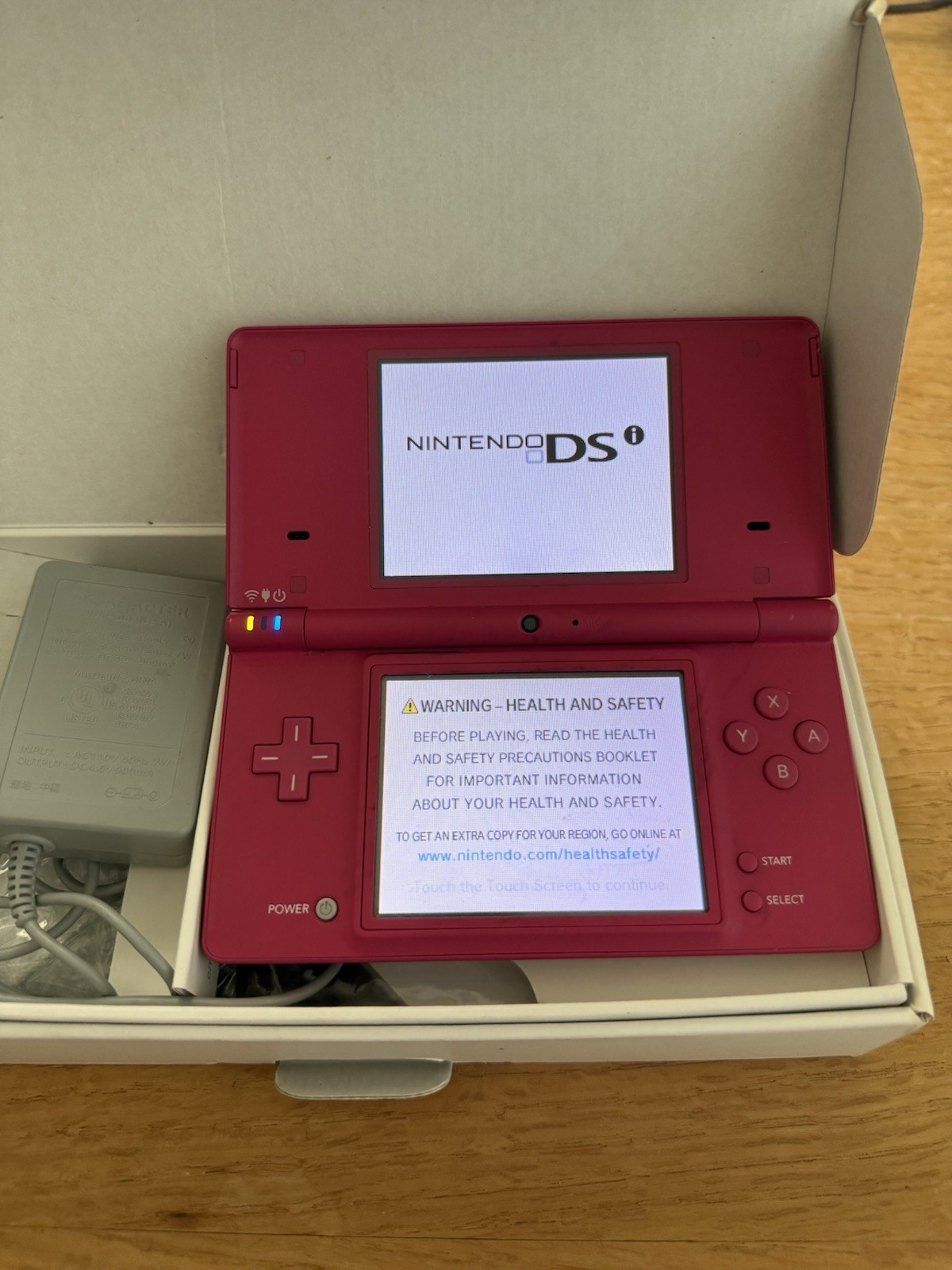Nintendo DSi 256MB Pink Handheld System Lot W/18 Games Case 2 Chargers In Box