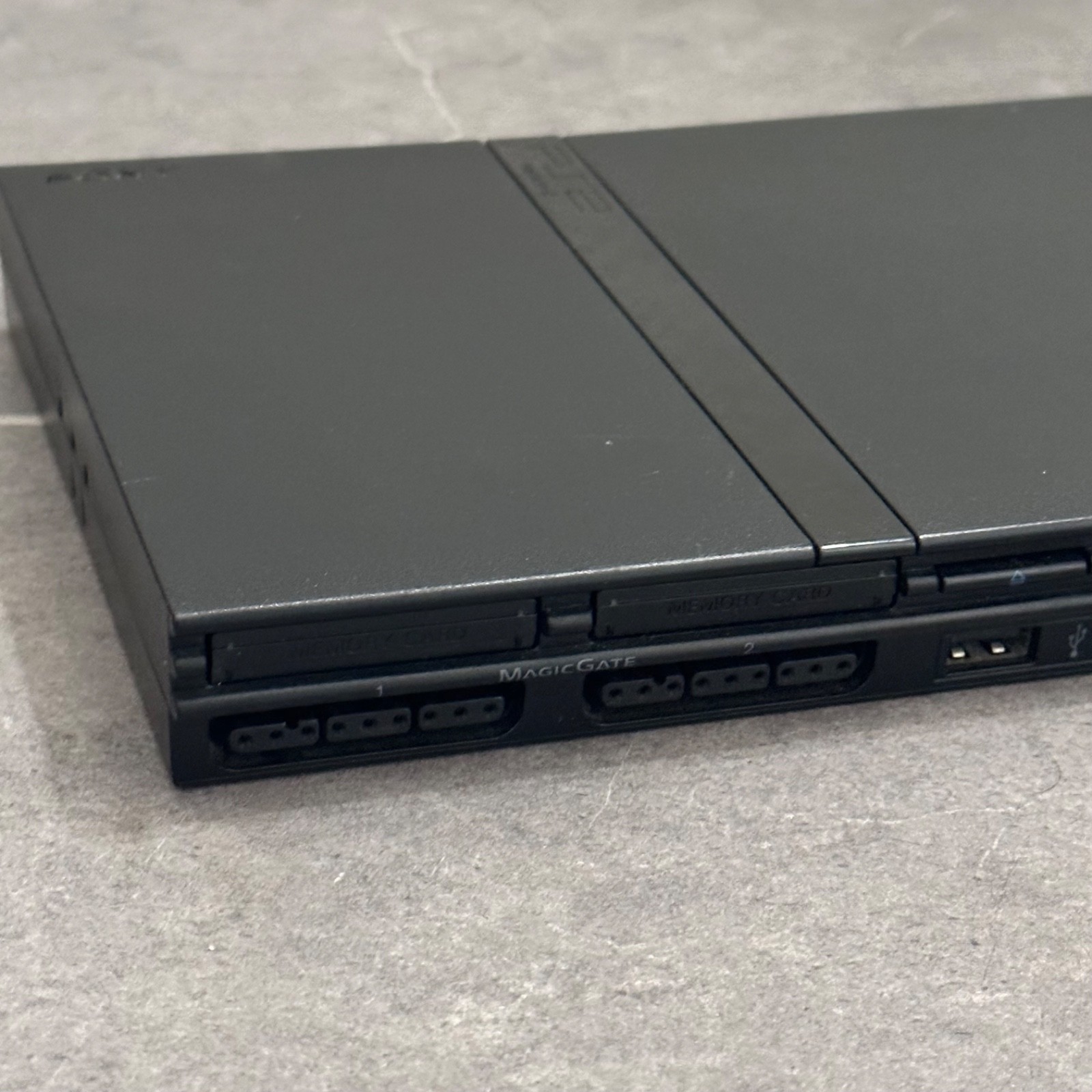 Sony PlayStation 2 Slim Line PS2 Console Charcoal Black SCPH-7001 Untested