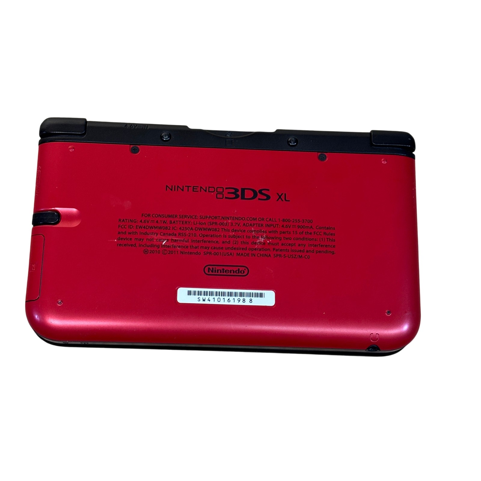 Nintendo 3DS XL SPR-001(USA) Red/Blk Handheld 2Screen 4GB Video Game System 1988