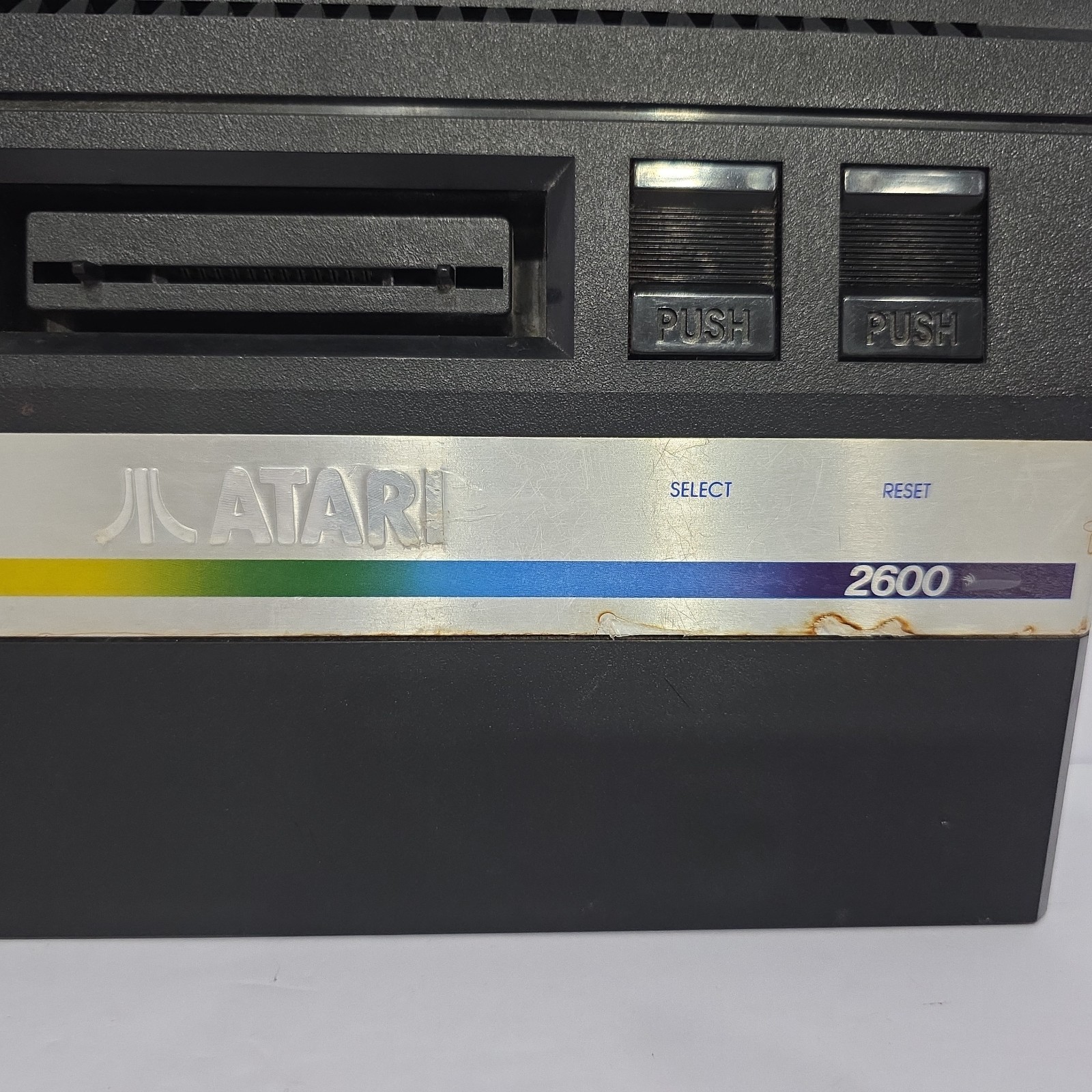 Vintage Atari 2600 Jr. Rainbow Game Console And Joystick Untested