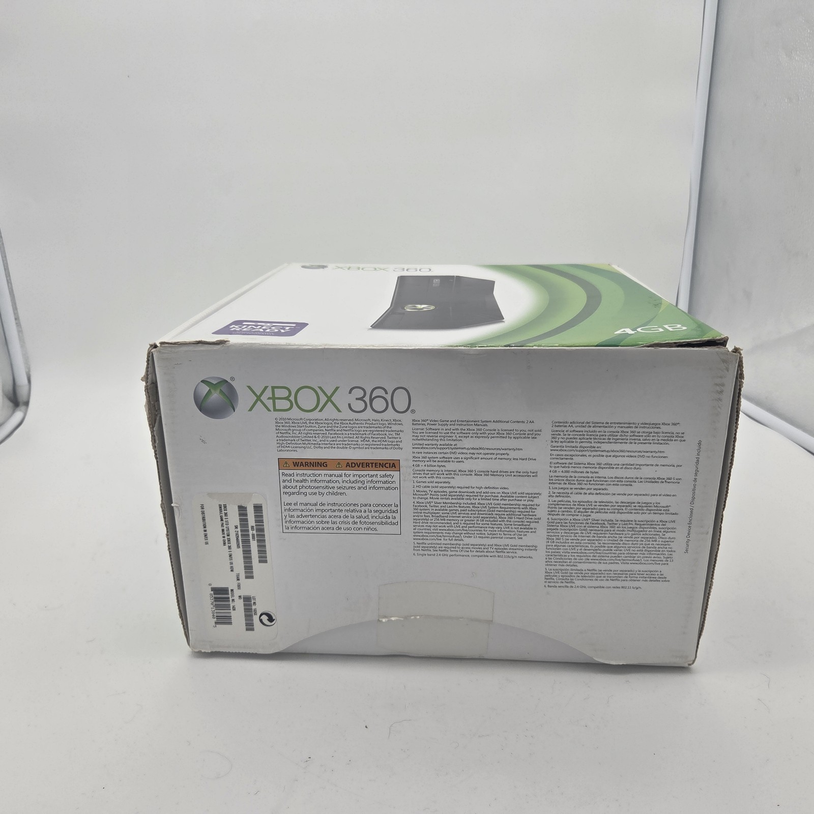Microsoft Xbox 360 Slim 4GB Black Matte Console Model 1439 Complete In Box VGC