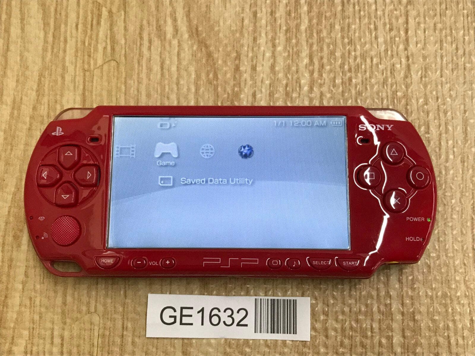 PSP-2000 DEEP RED Console Japan – With Defects GE1632