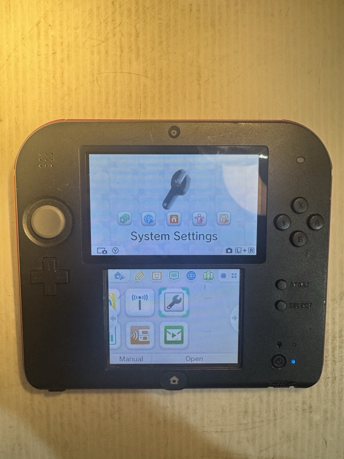 Nintendo 2DS Red Black Handheld System Tested Works