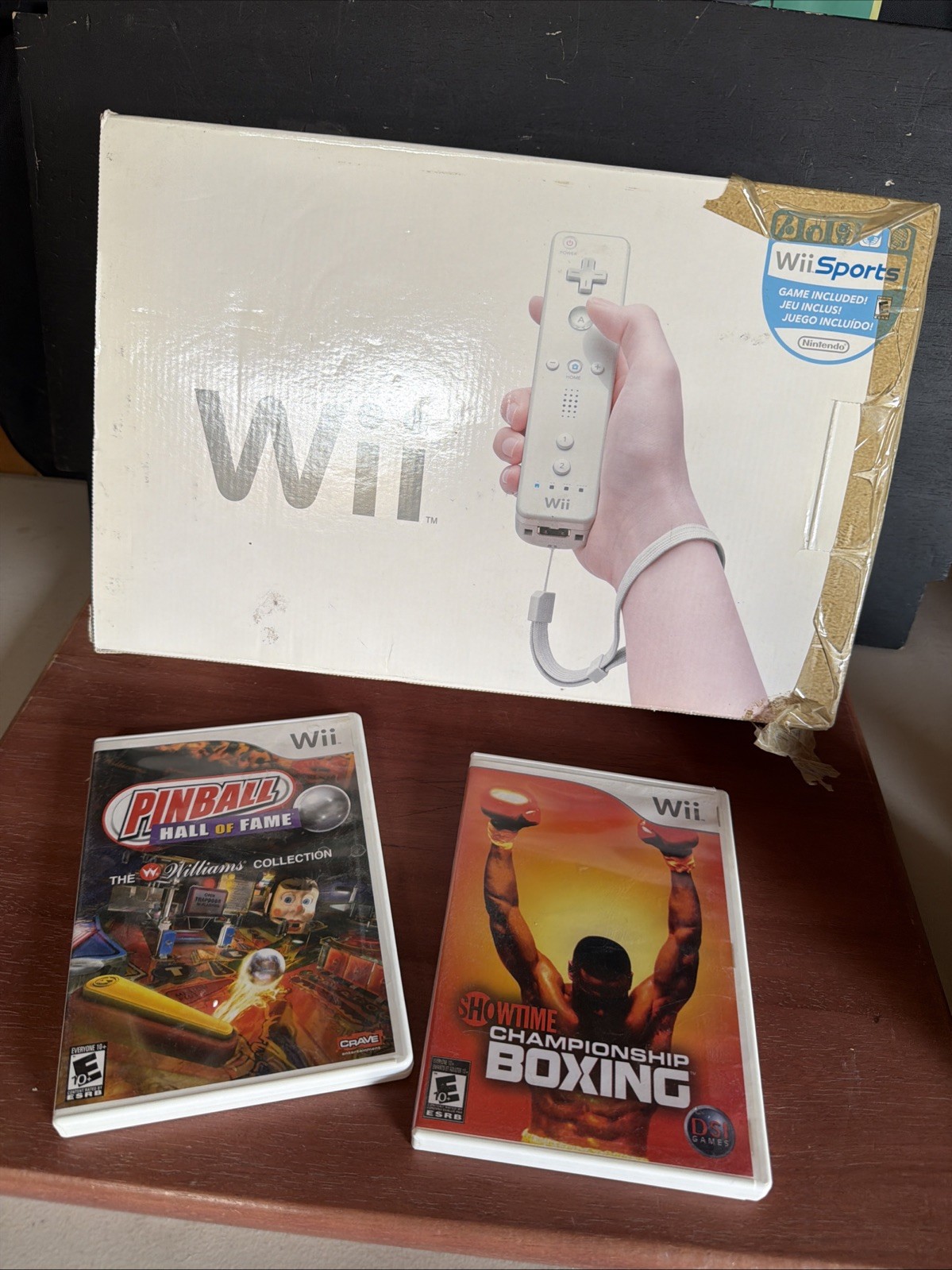 Nintendo Wii White Console Missing Wii Sports Pinball And Boxing Games